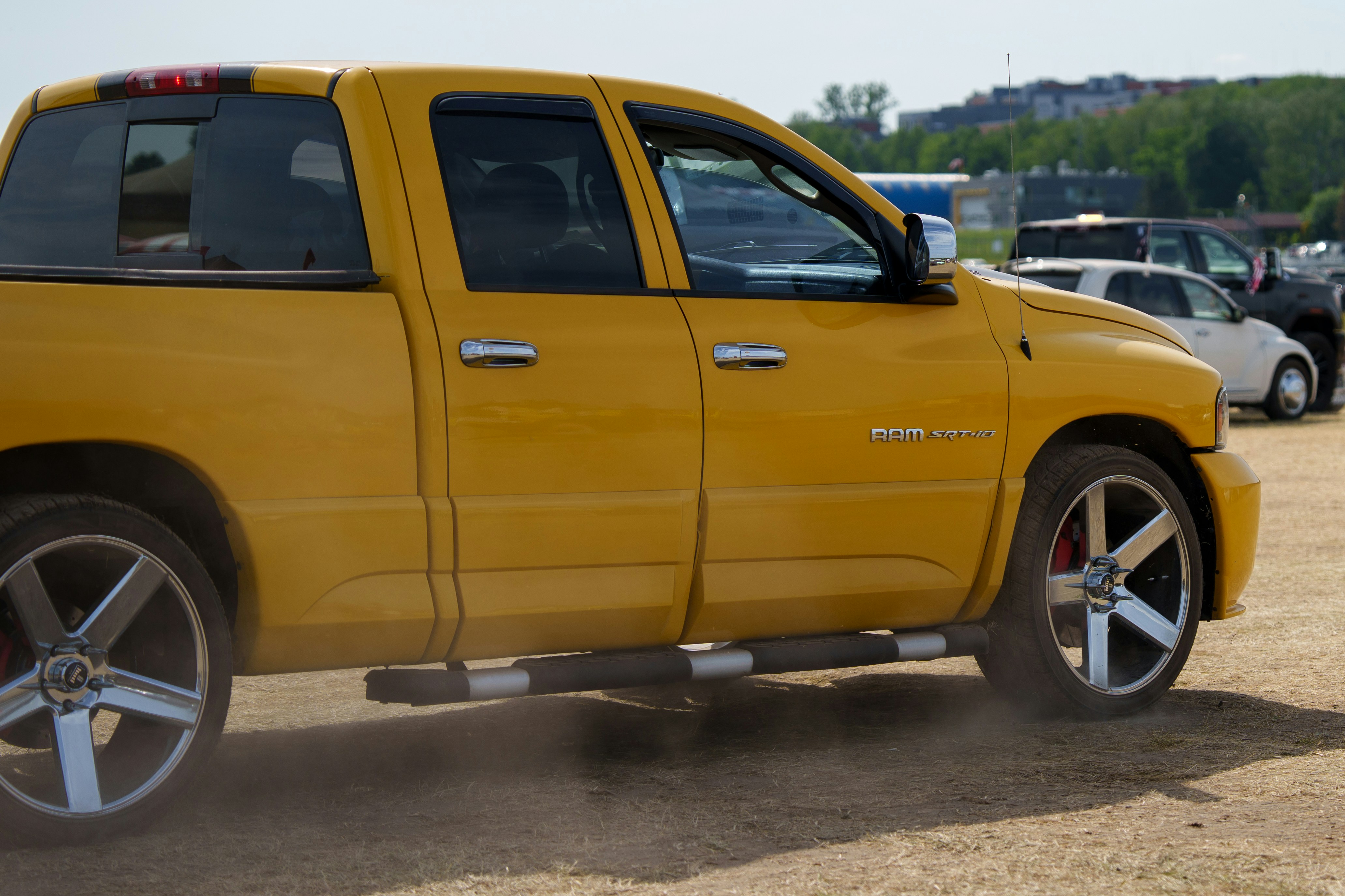 Hard tonneau cover installed on a truck bed