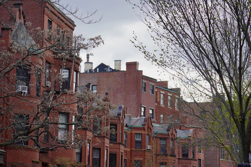 Red brick Victorian rowhouses in Boston’s Back Bay