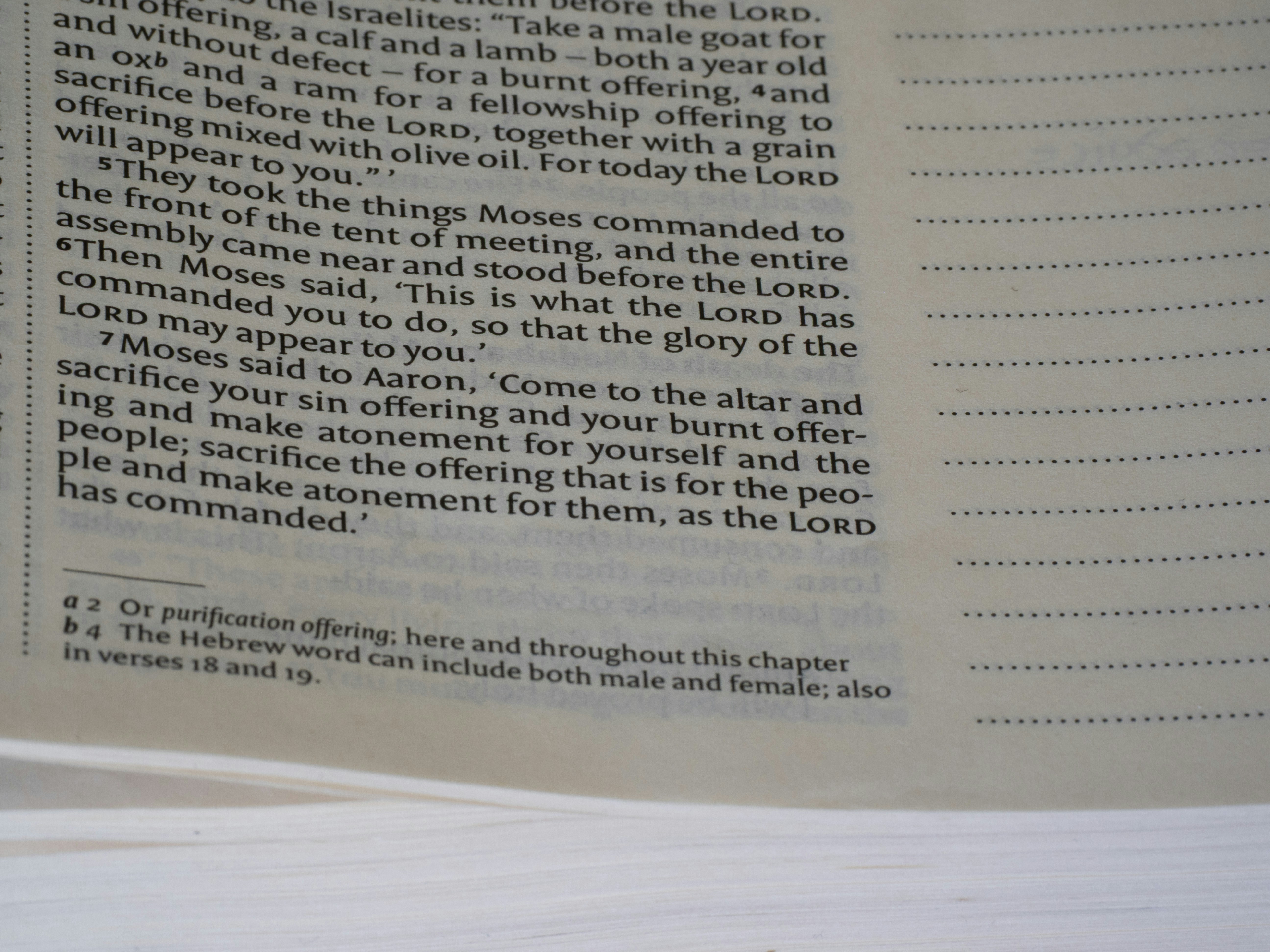 Una pagina di una Bibbia che mostra testi religiosi.
