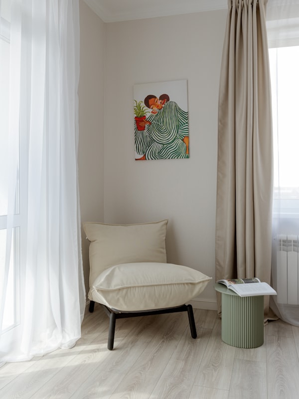 Modern living room with curated decor