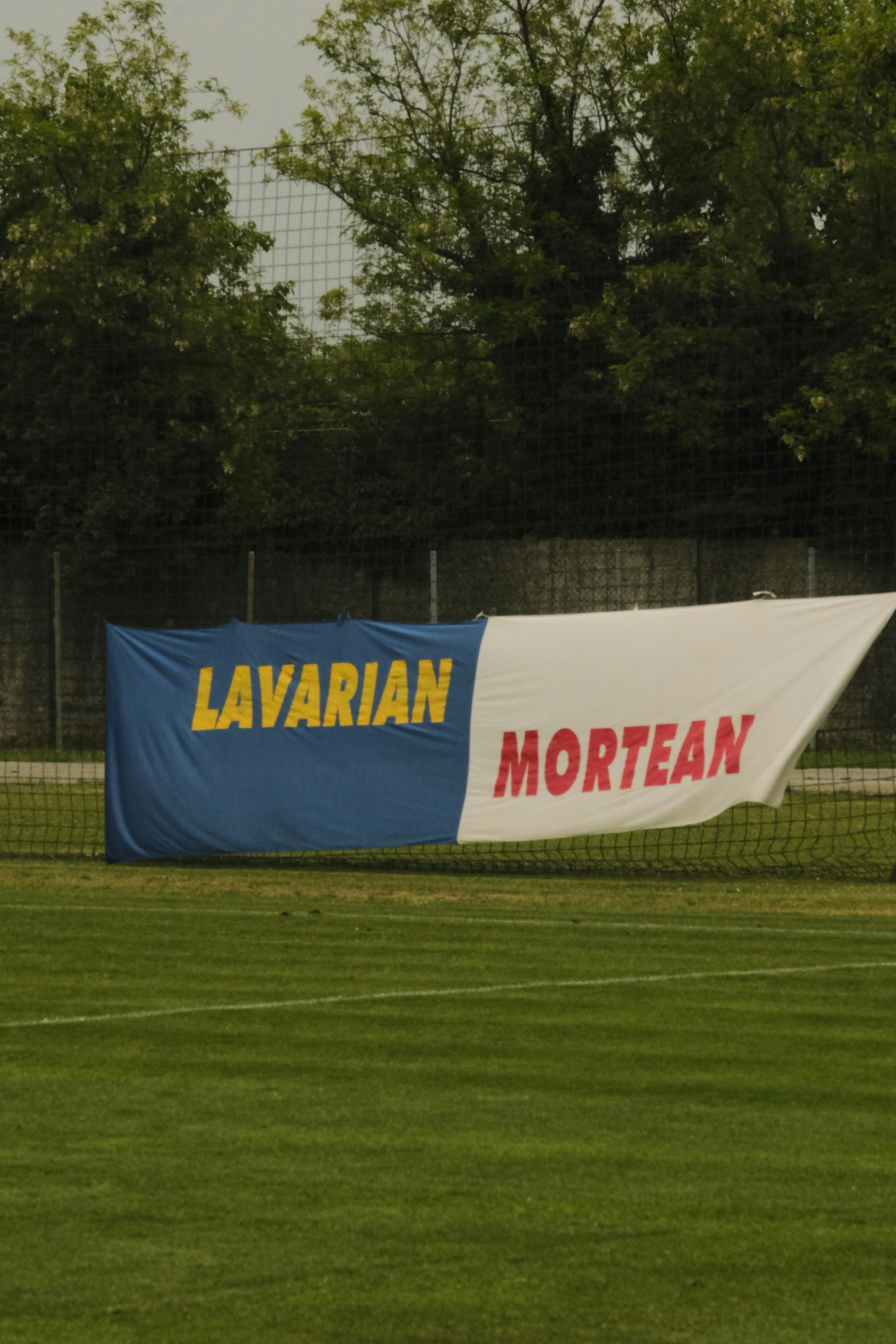A banner with "lavarian" and "mortean" on a field.