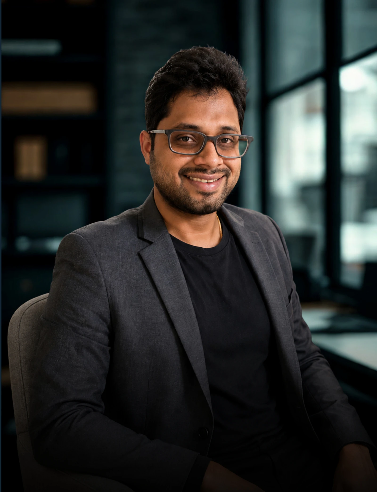 Portrait of a mathematics faculty member in a jacket