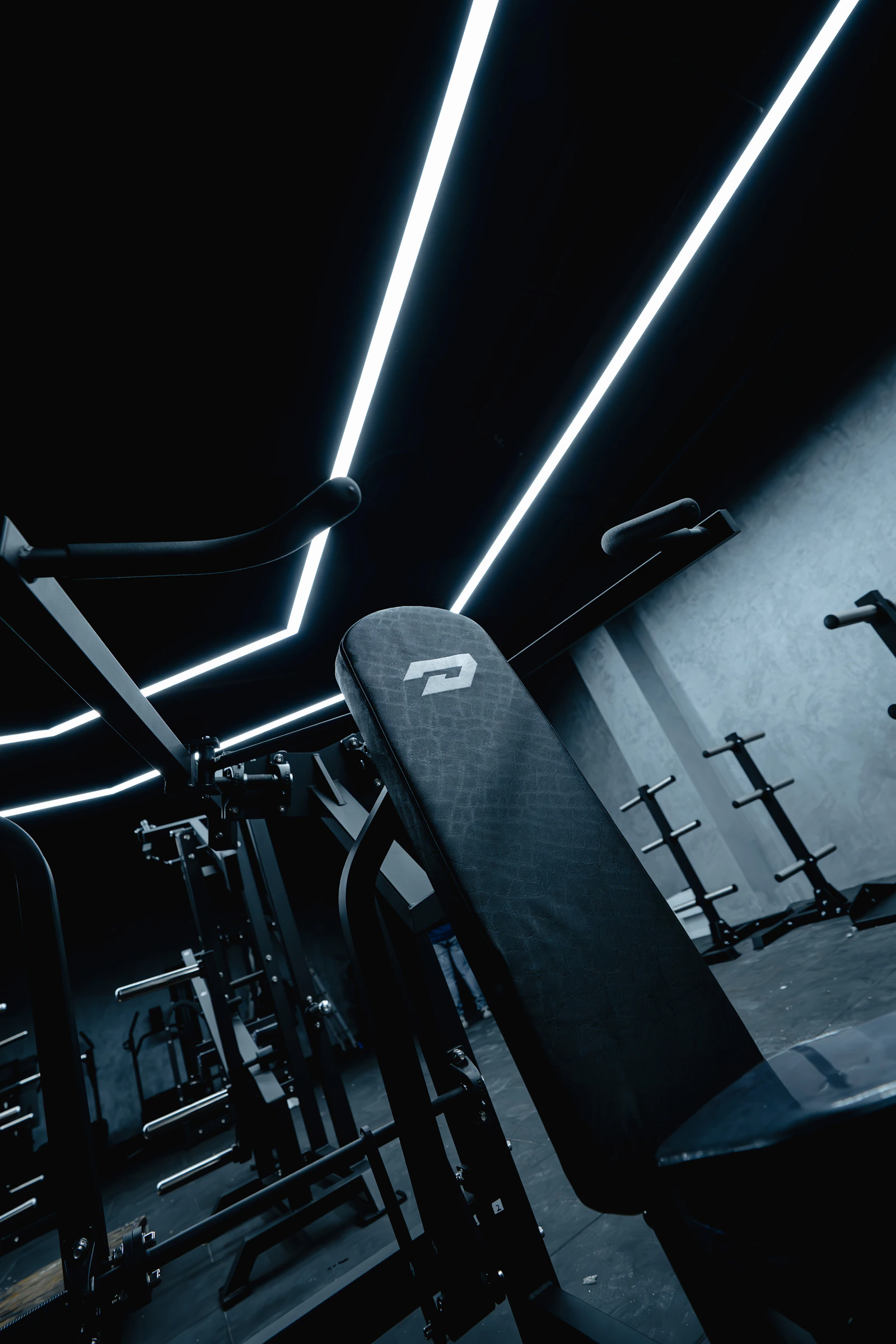 Modern commercial fitness facility with cardio equipment