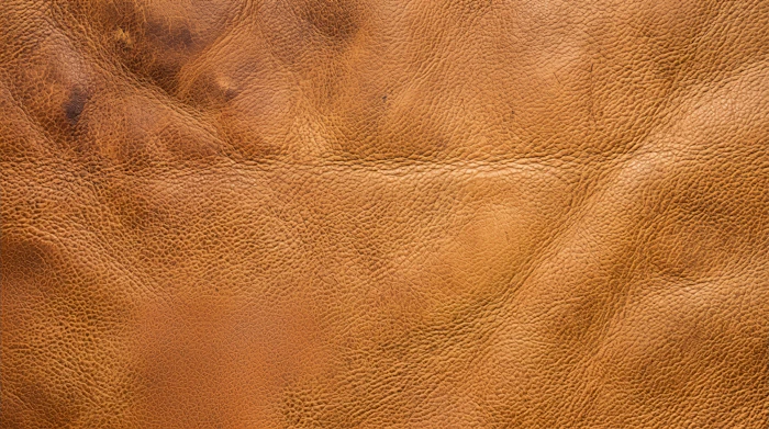 Close-up of brown textured leather