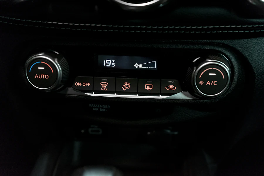 Klimaatregeling in een auto met digitaal display