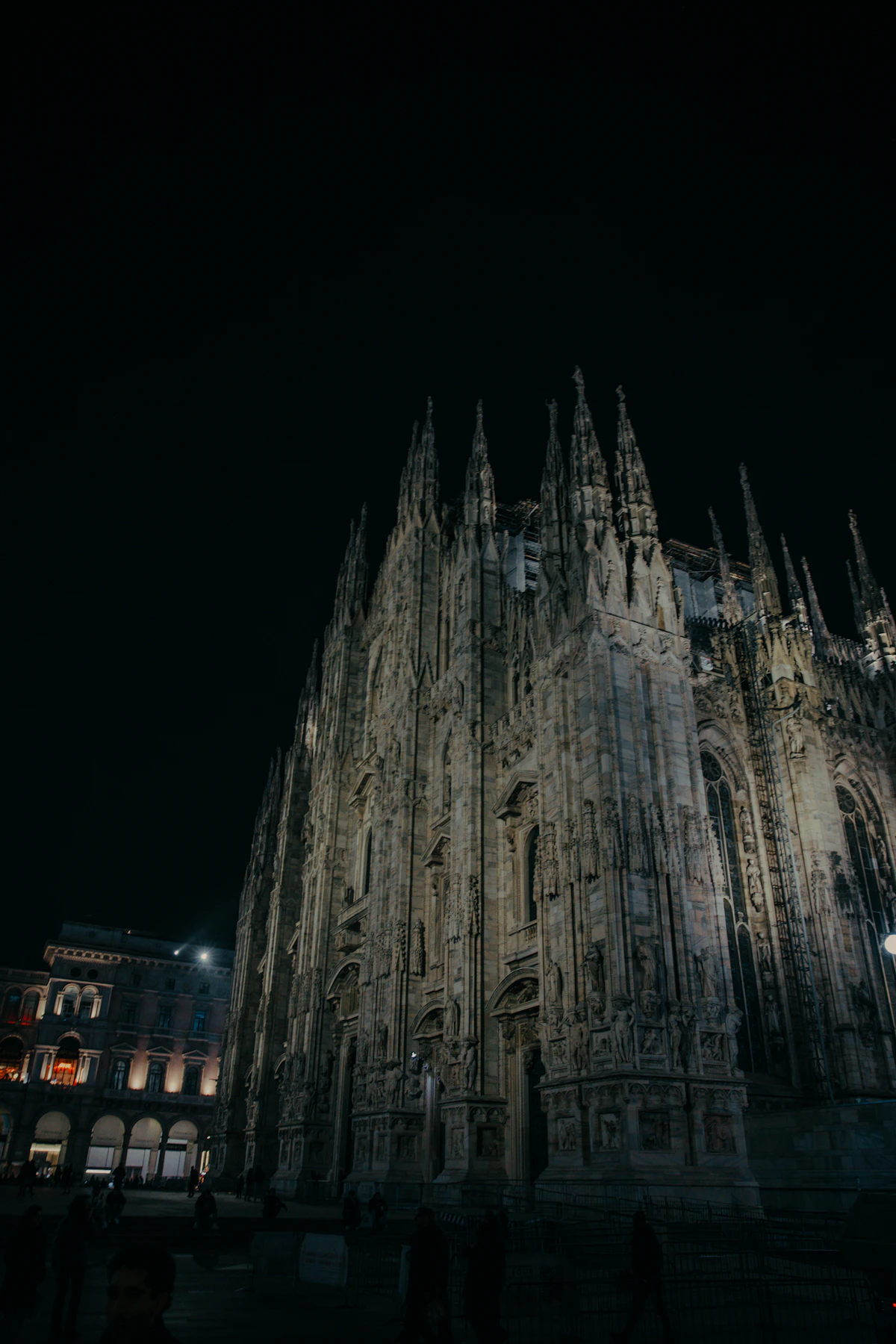 Milan Cathedral at night — Malpensa is the city's intercontinental airport
