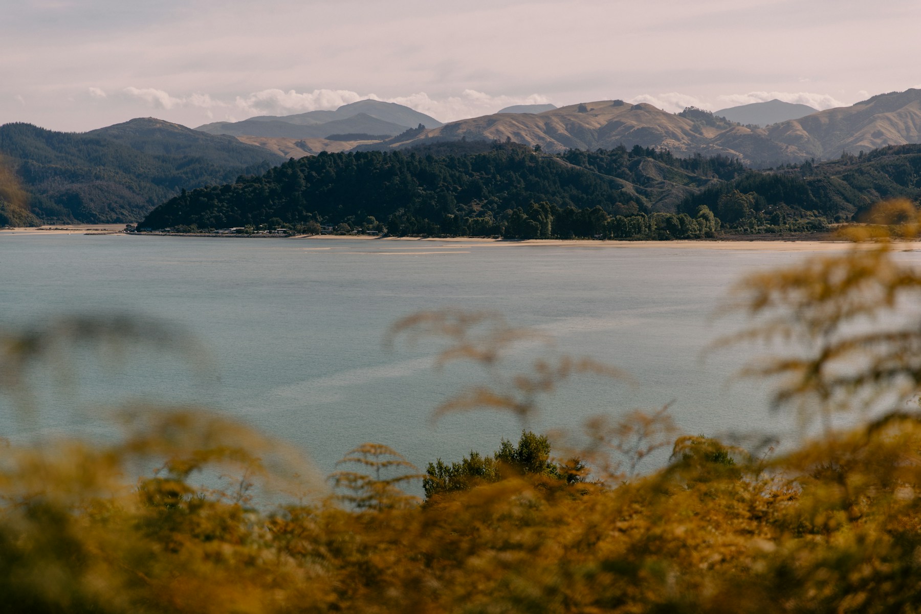 Golden Bay coastline and mountains, New Zealand