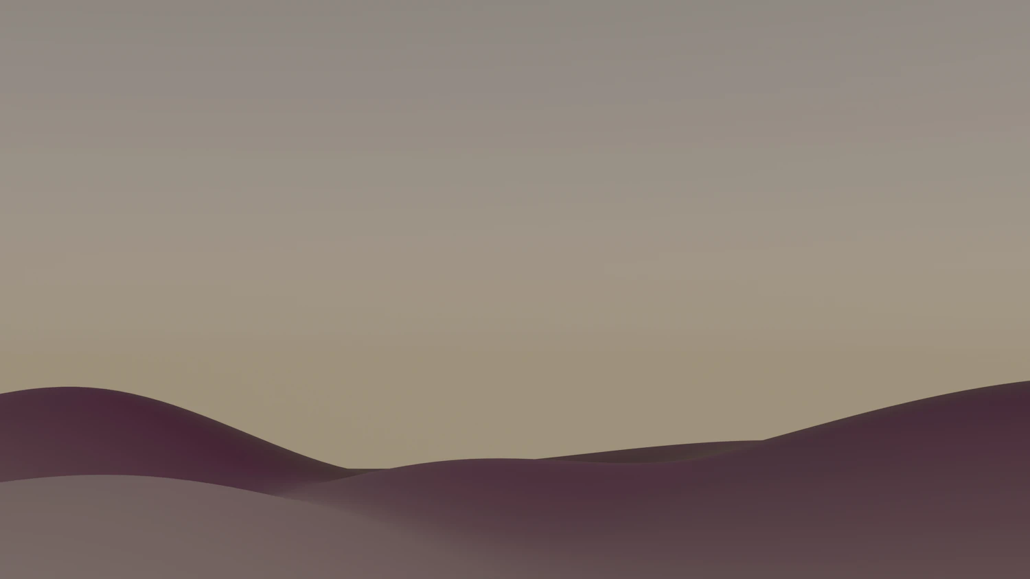 Print of soft rolling hills in muted purple and beige