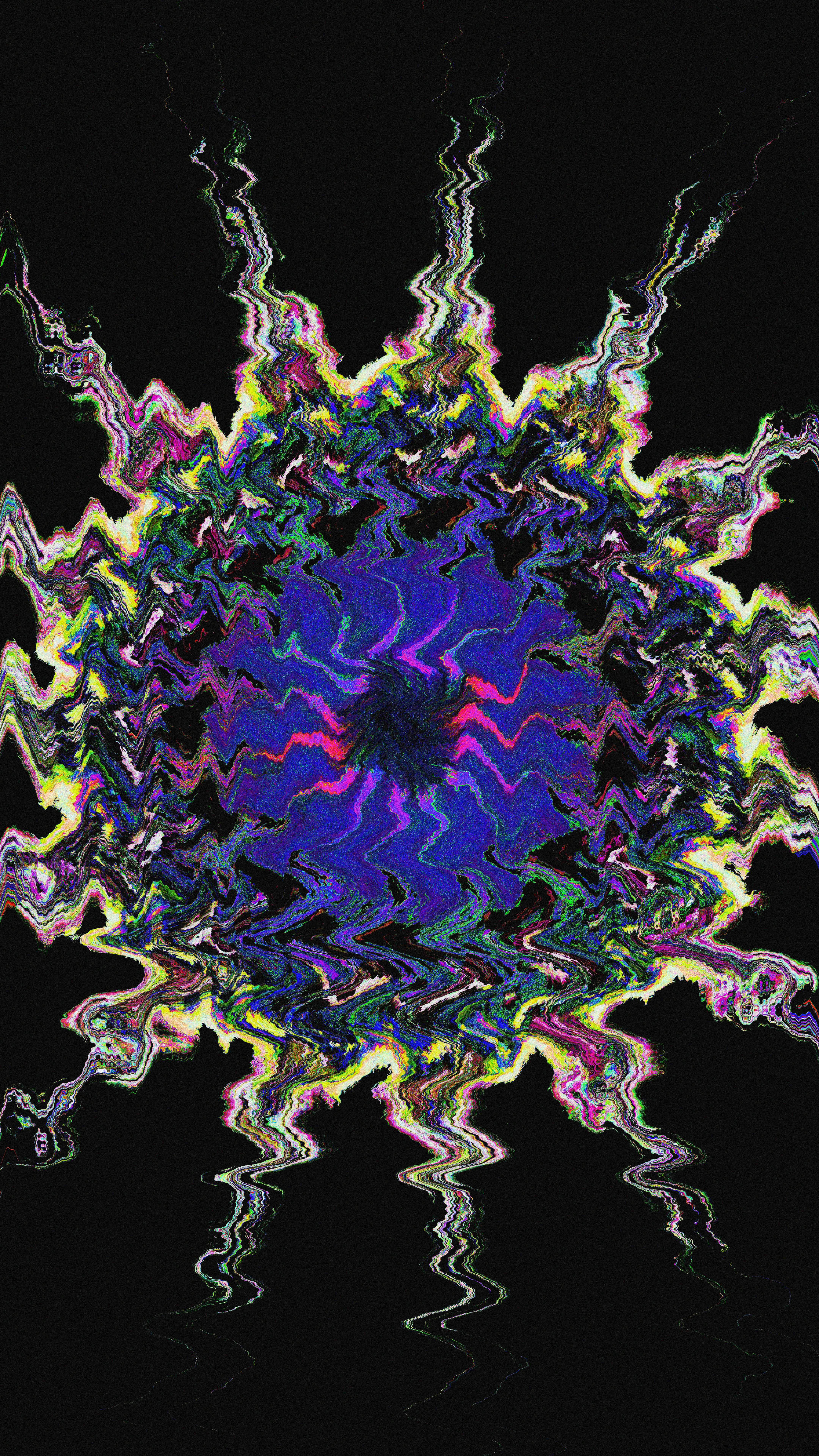 Abstract colorful wavy star shape on a black background - Free Photo on ...