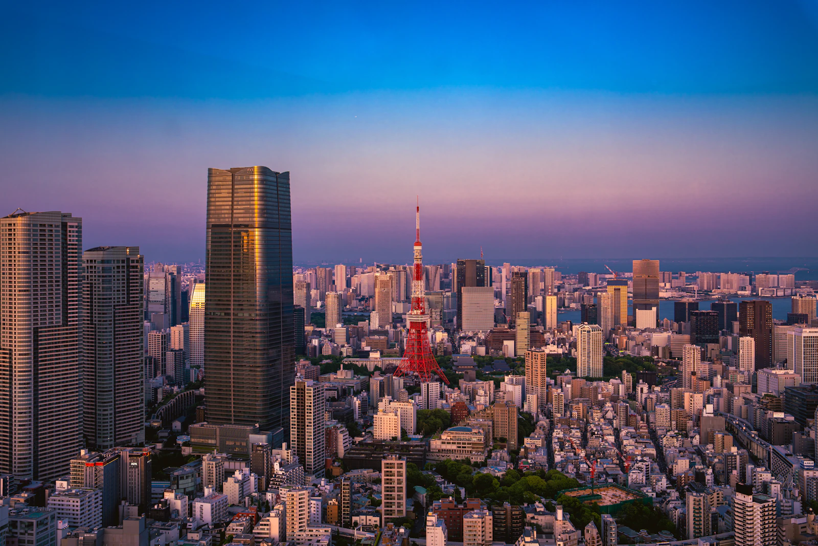 Tokyo city skyline at sunset representing Japan's foreign worker visa reforms