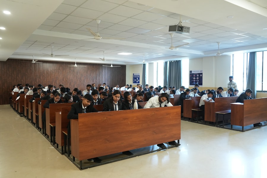 Students in a language exam preparation classroom at Callens Institute
