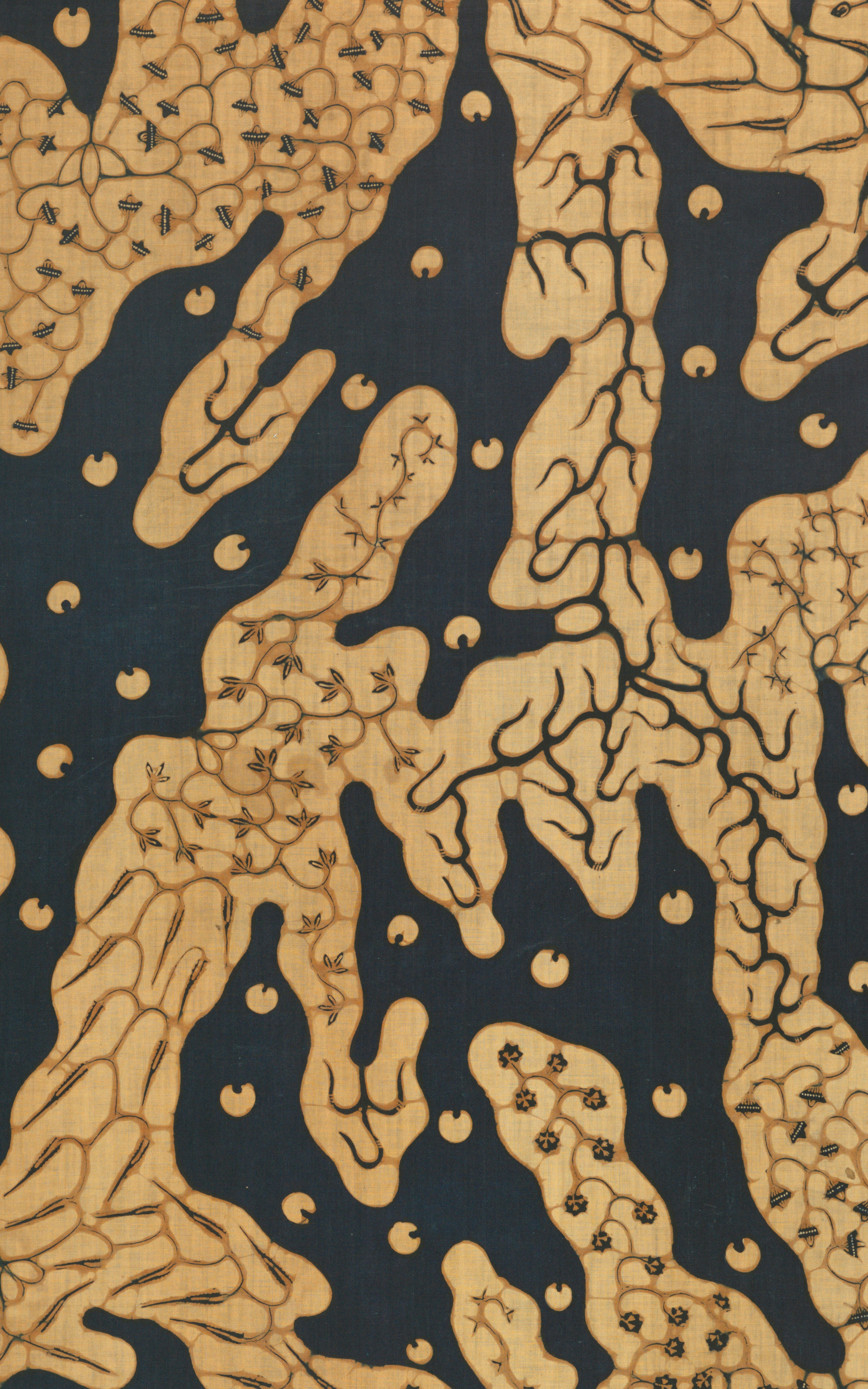 Batik fabric art pattern detail