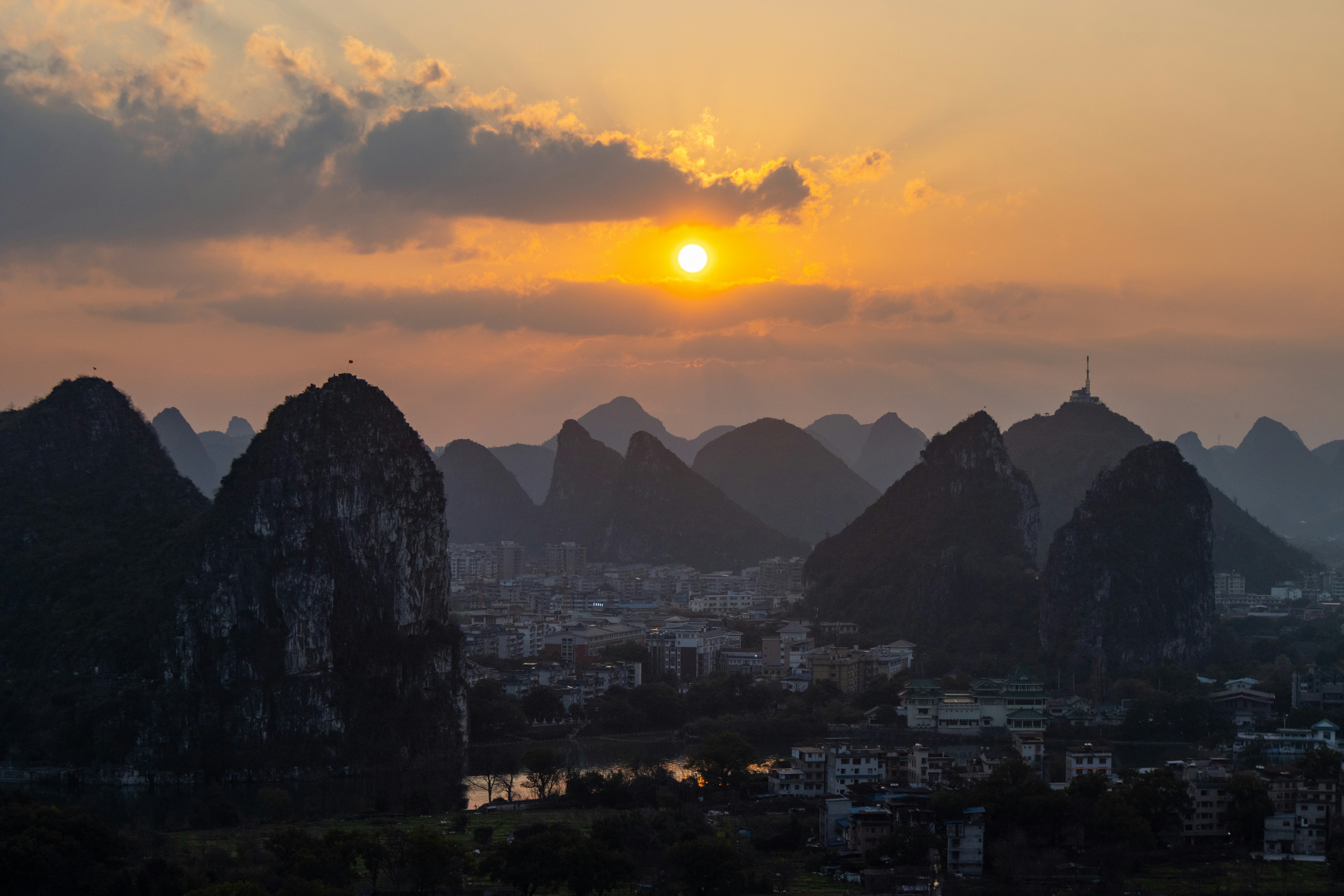 sunset in Guangzhou
