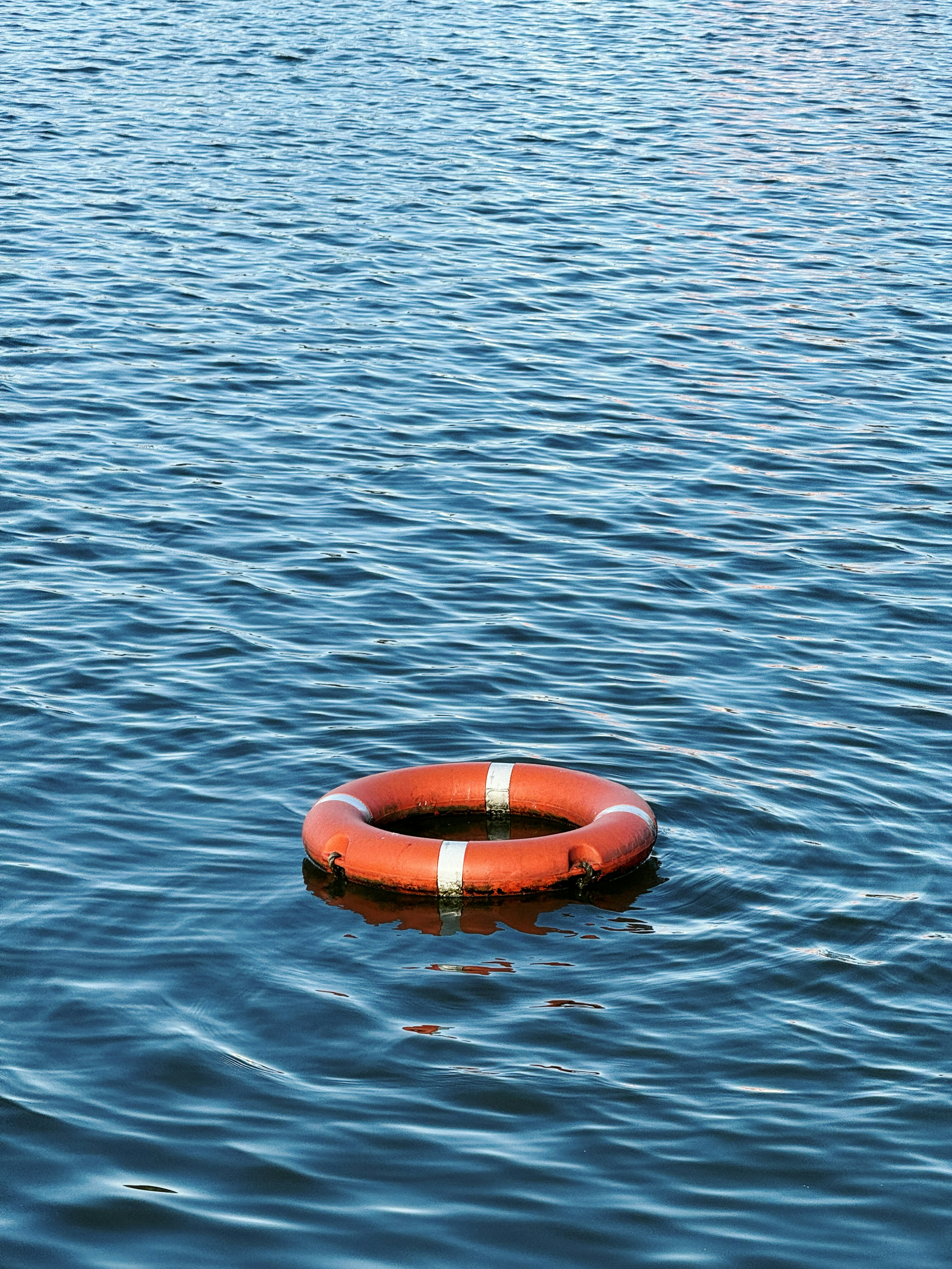 Life ring in water.