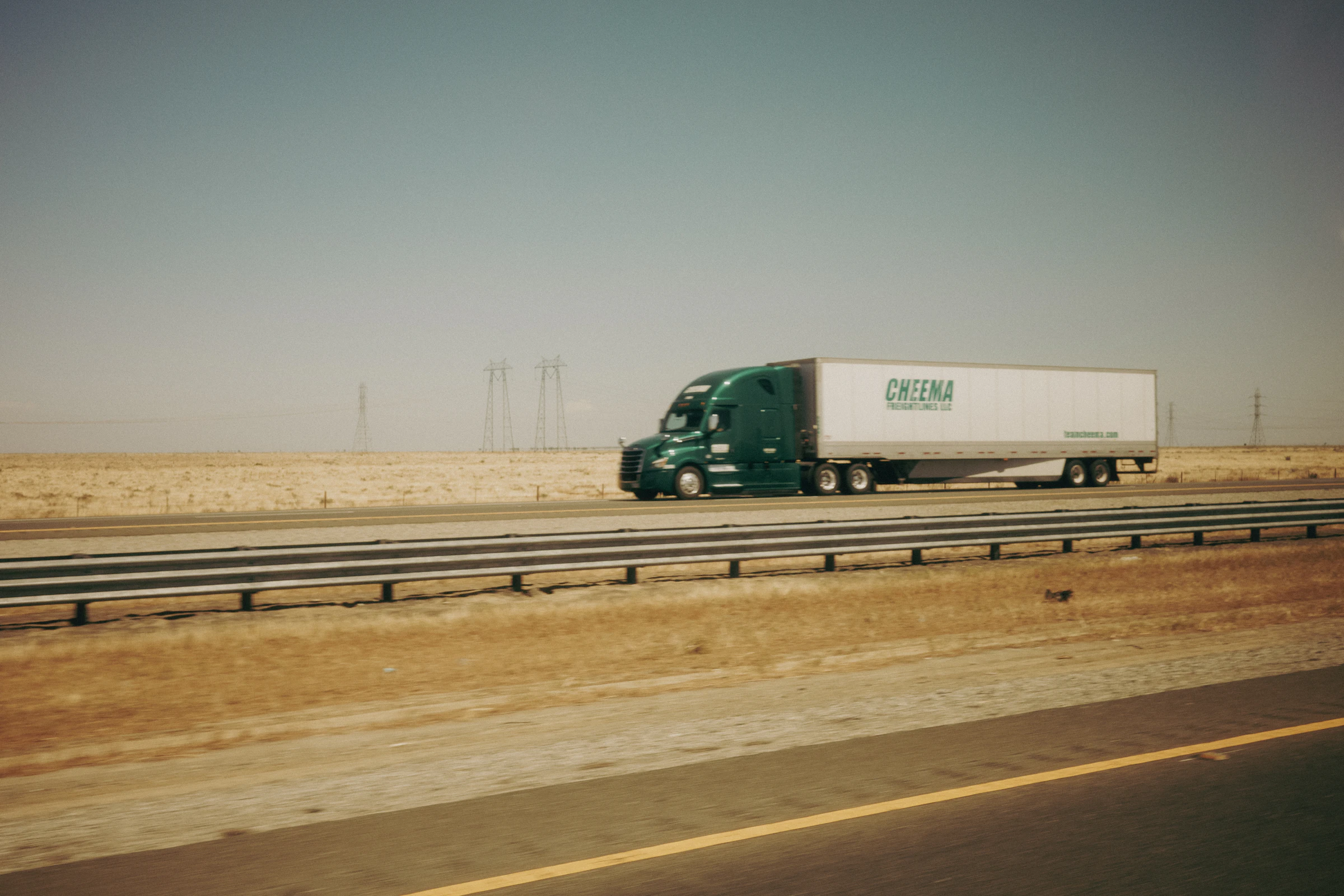 Freightage truck on the highway