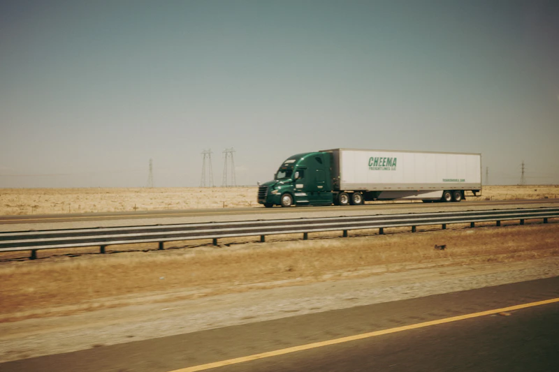 Semi truck on the highway