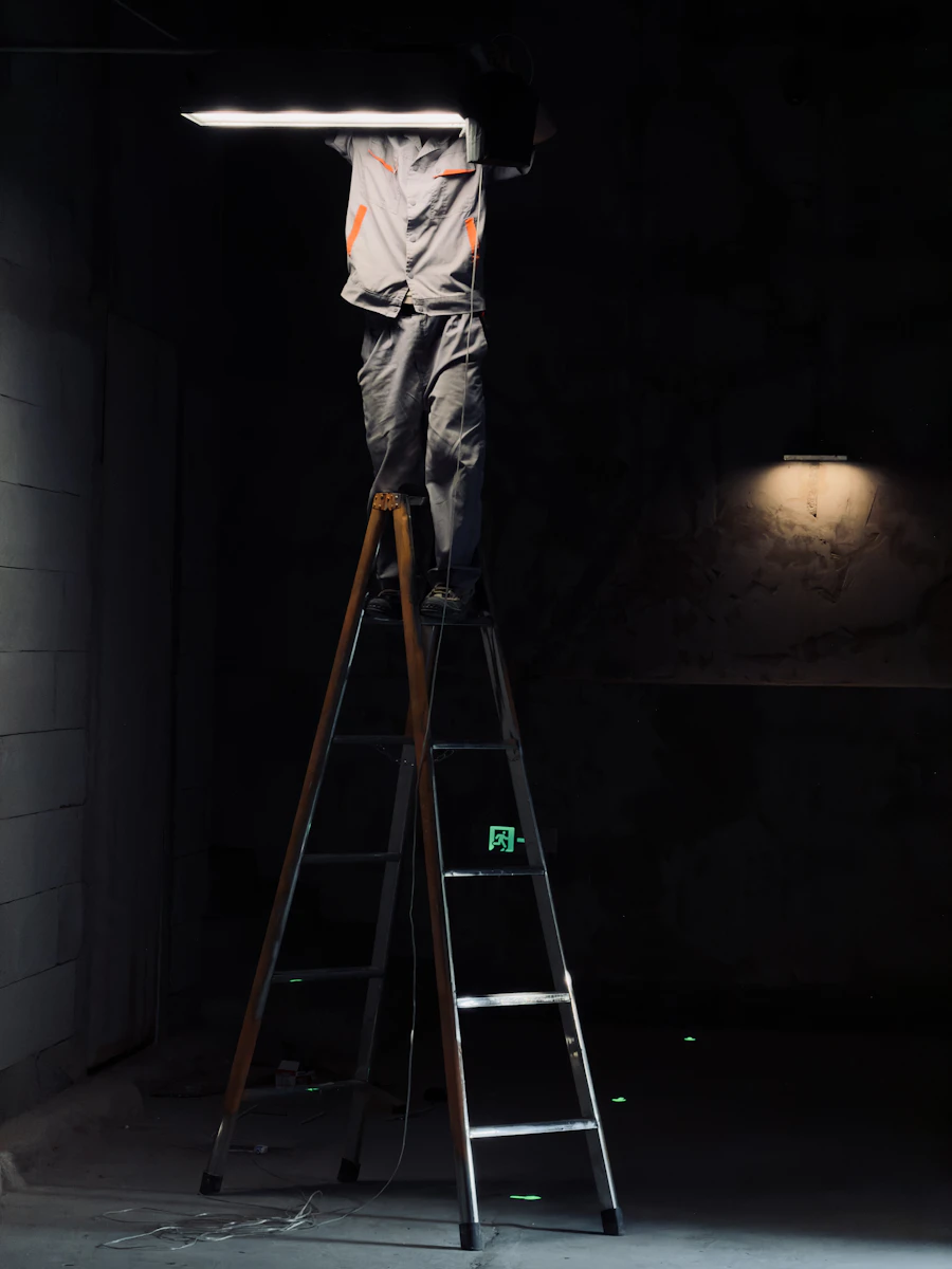 Tradesperson carrying out home installation work