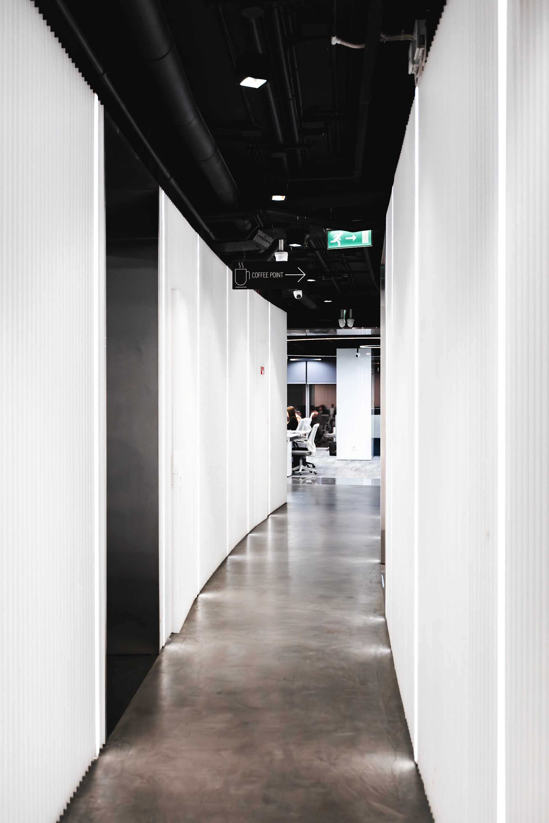 Minimalist architectural corridor