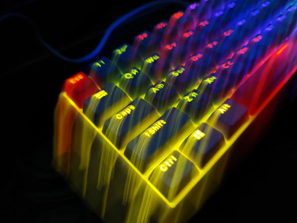 Colourful RGB keyboard
