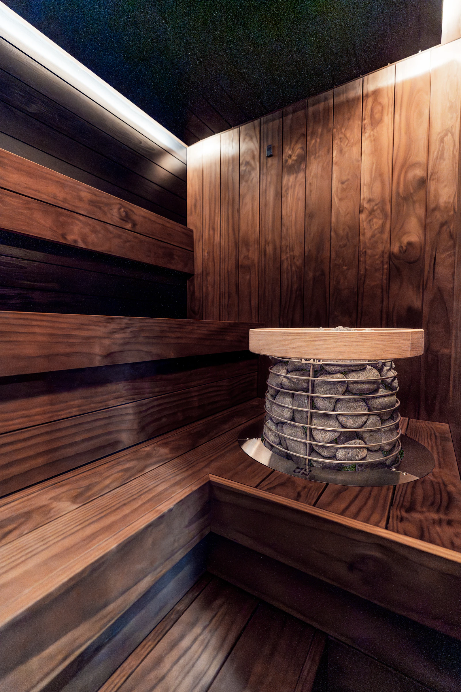 Modern timber sauna and wellness space