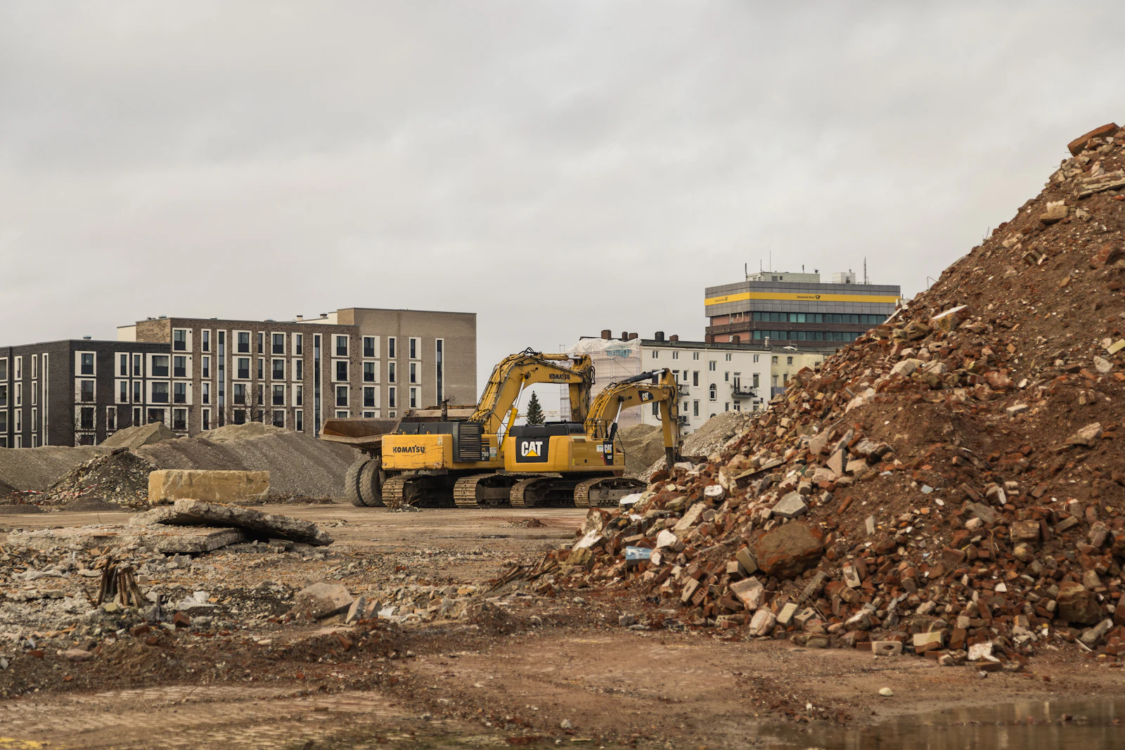 Civil construction excavation site