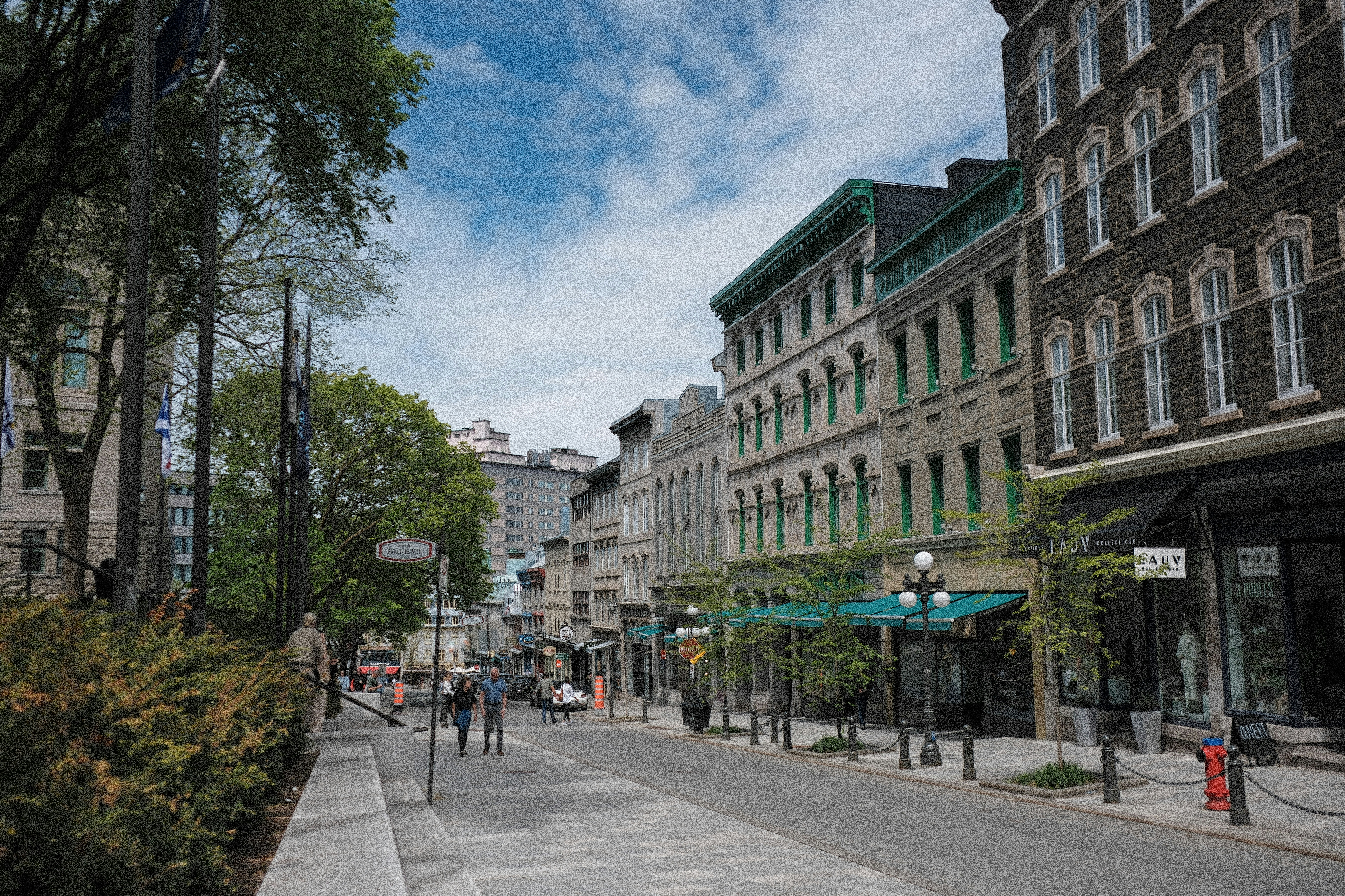 Historic street with older buildings near Surrey St E, Guelph