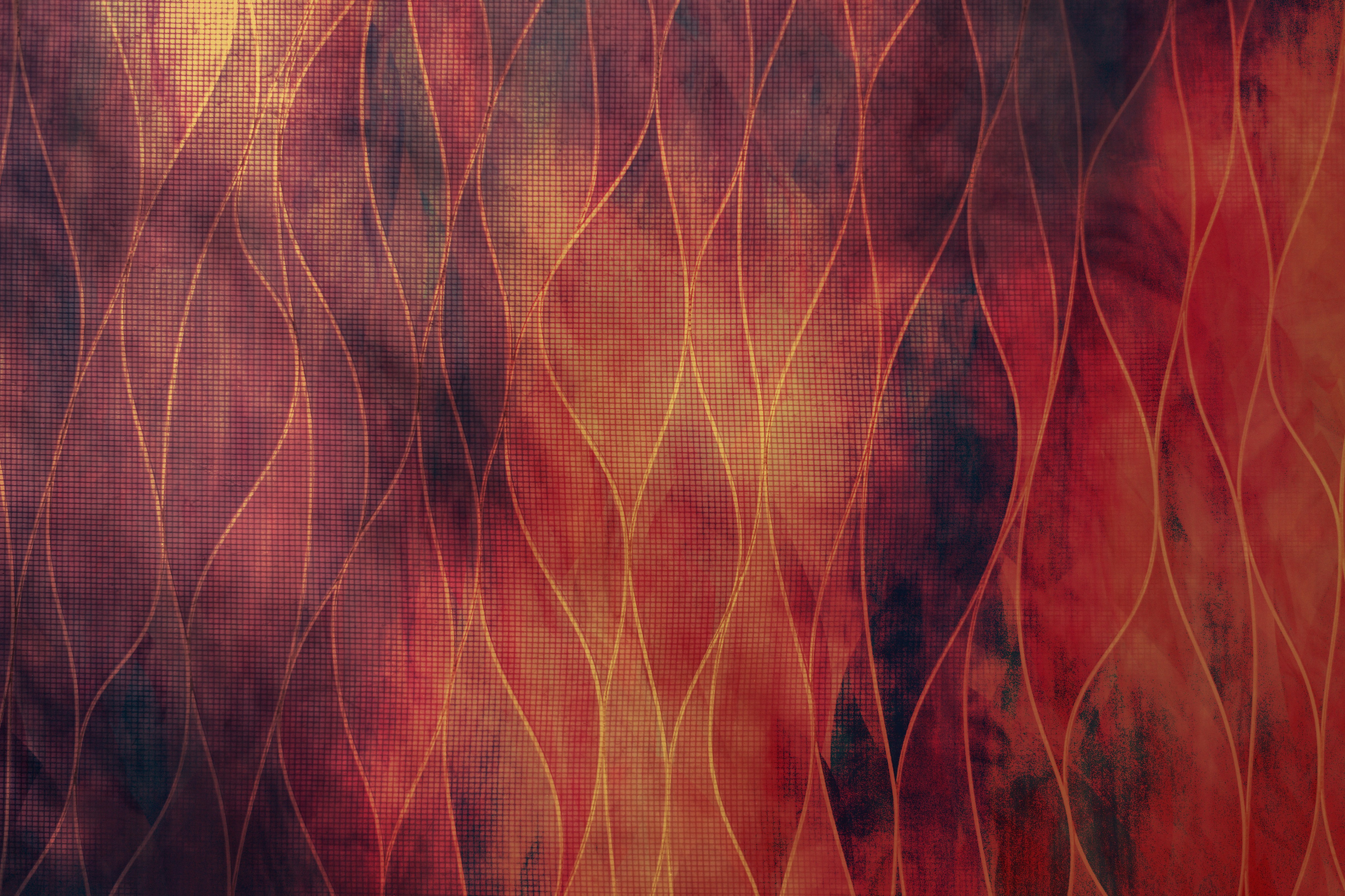 Abstract background with wavy lines and warm earthy tones.