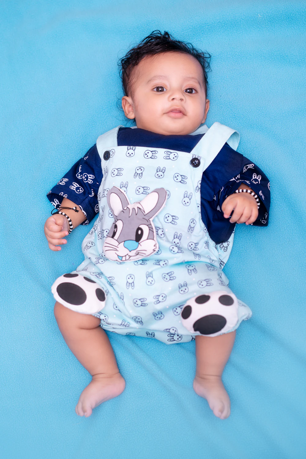 Bunny Muslin Dungarees view 1