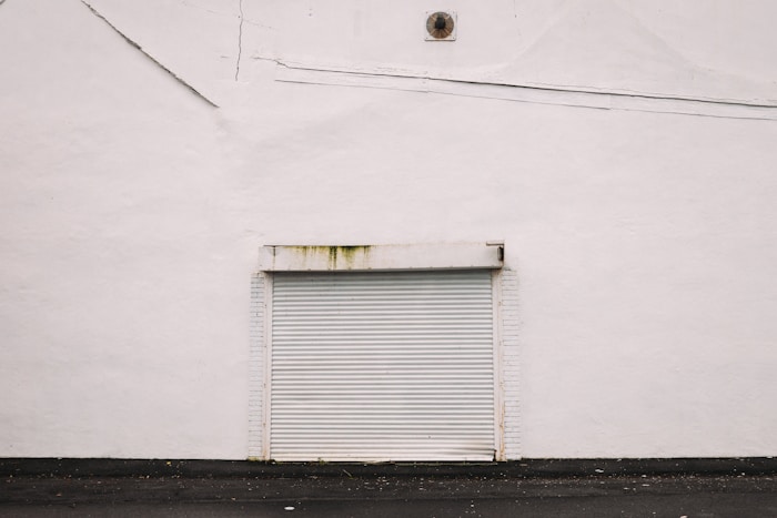 Closed metal security roller shutter