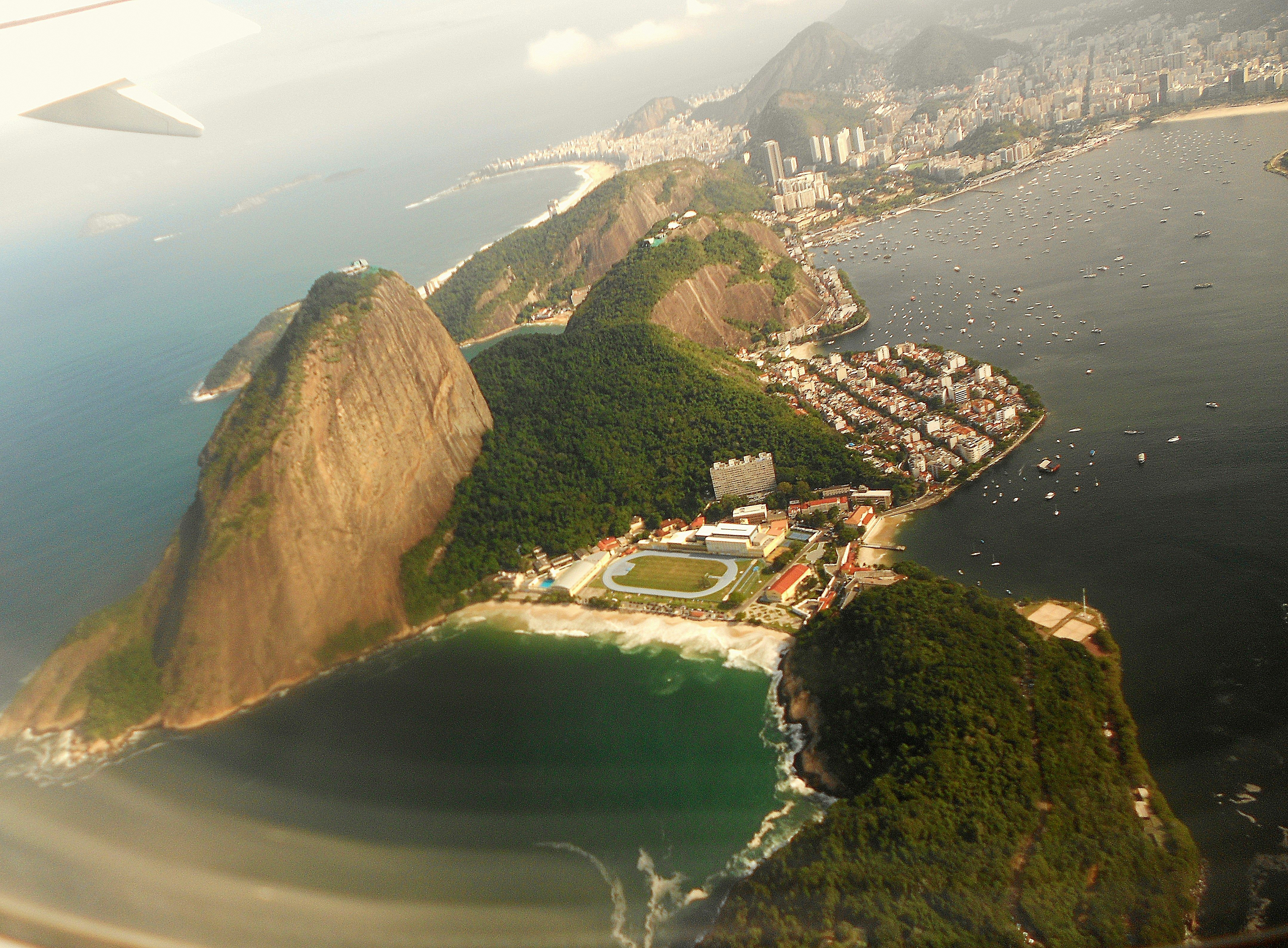 Vista aérea de un partido del Brasileirao