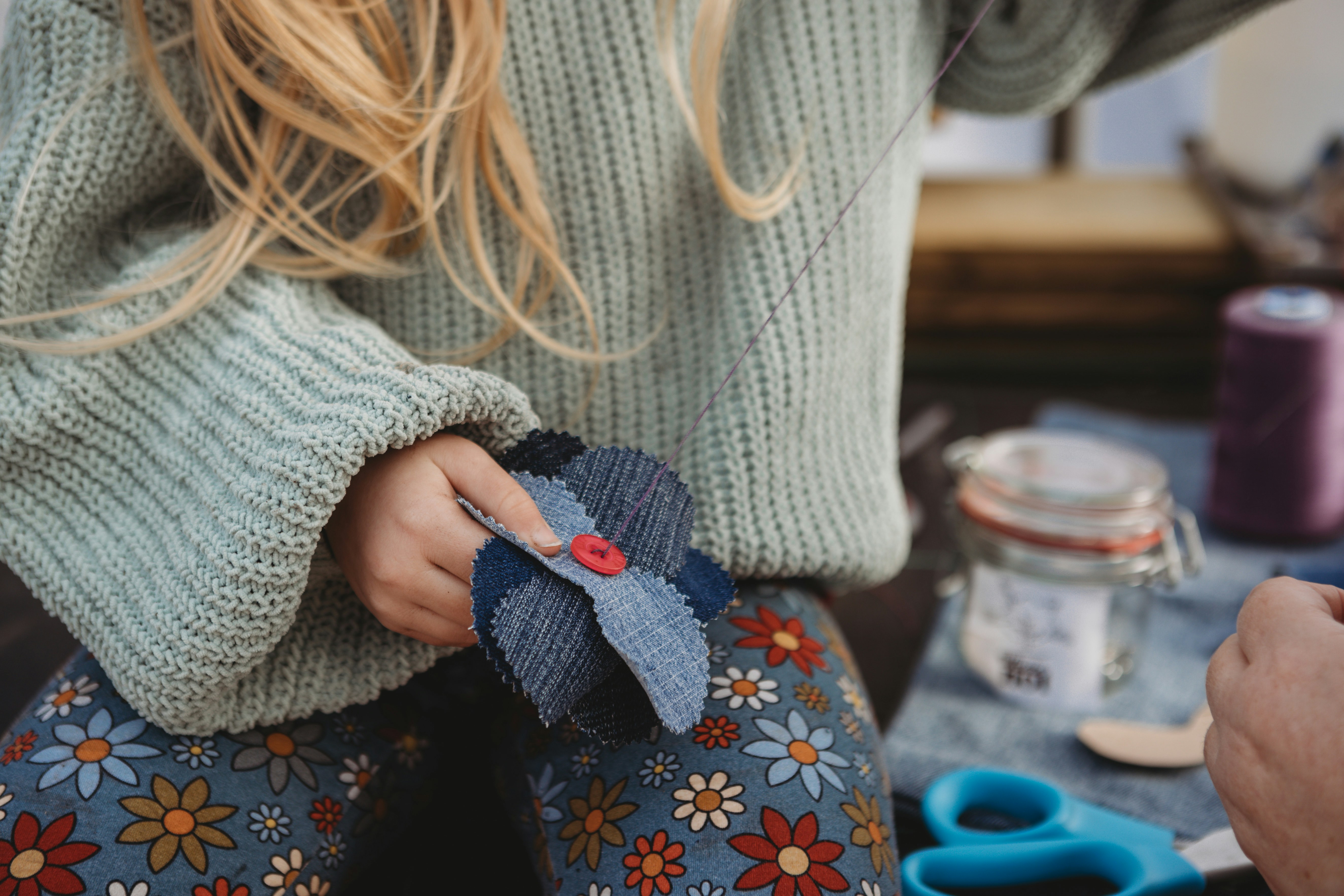 Creative intergenerational legacy projects using heirloom fabrics and materials. Crafting meaningful memories. Photography: The Lovely Photo Company