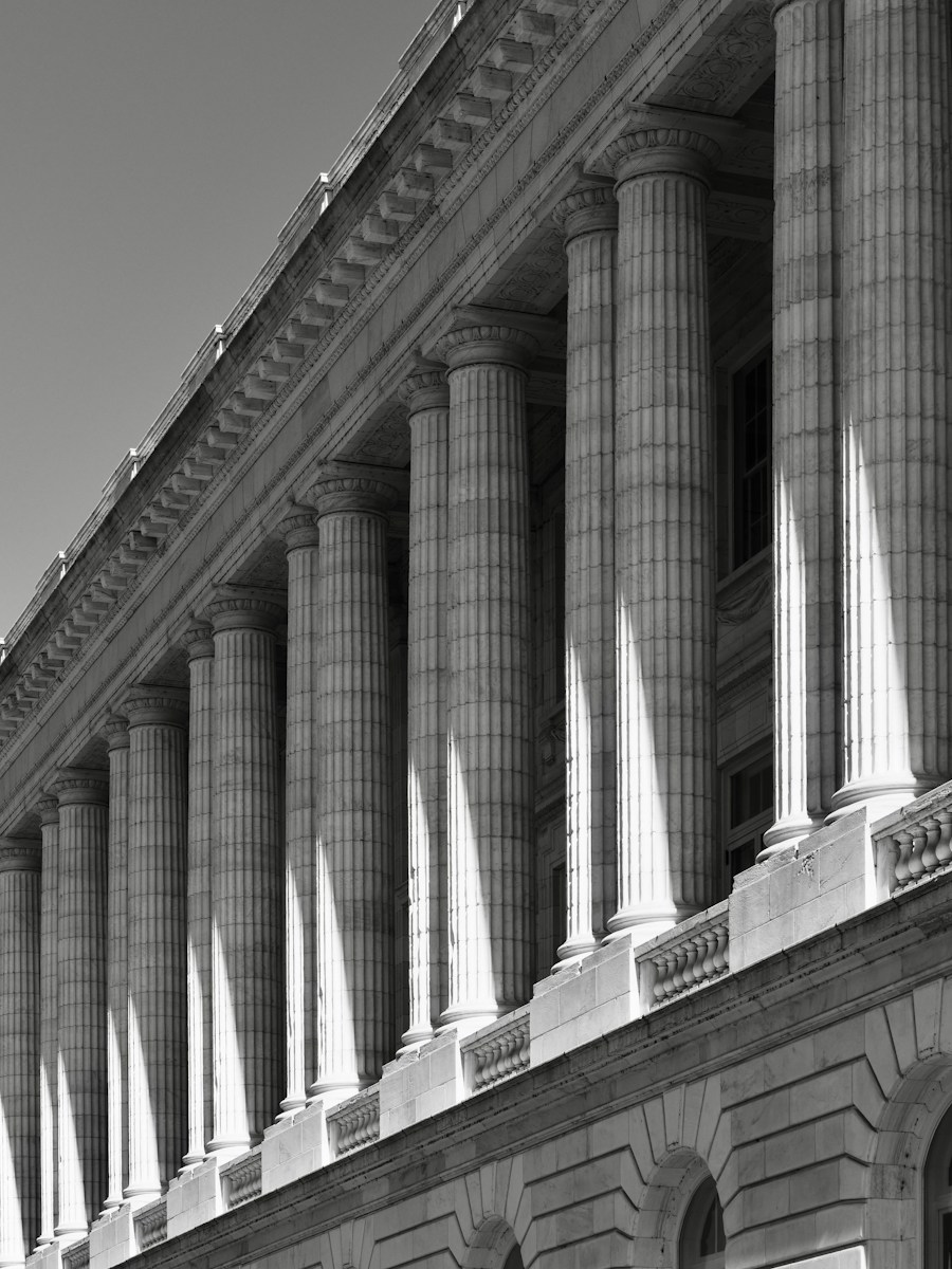 Classical courthouse columns