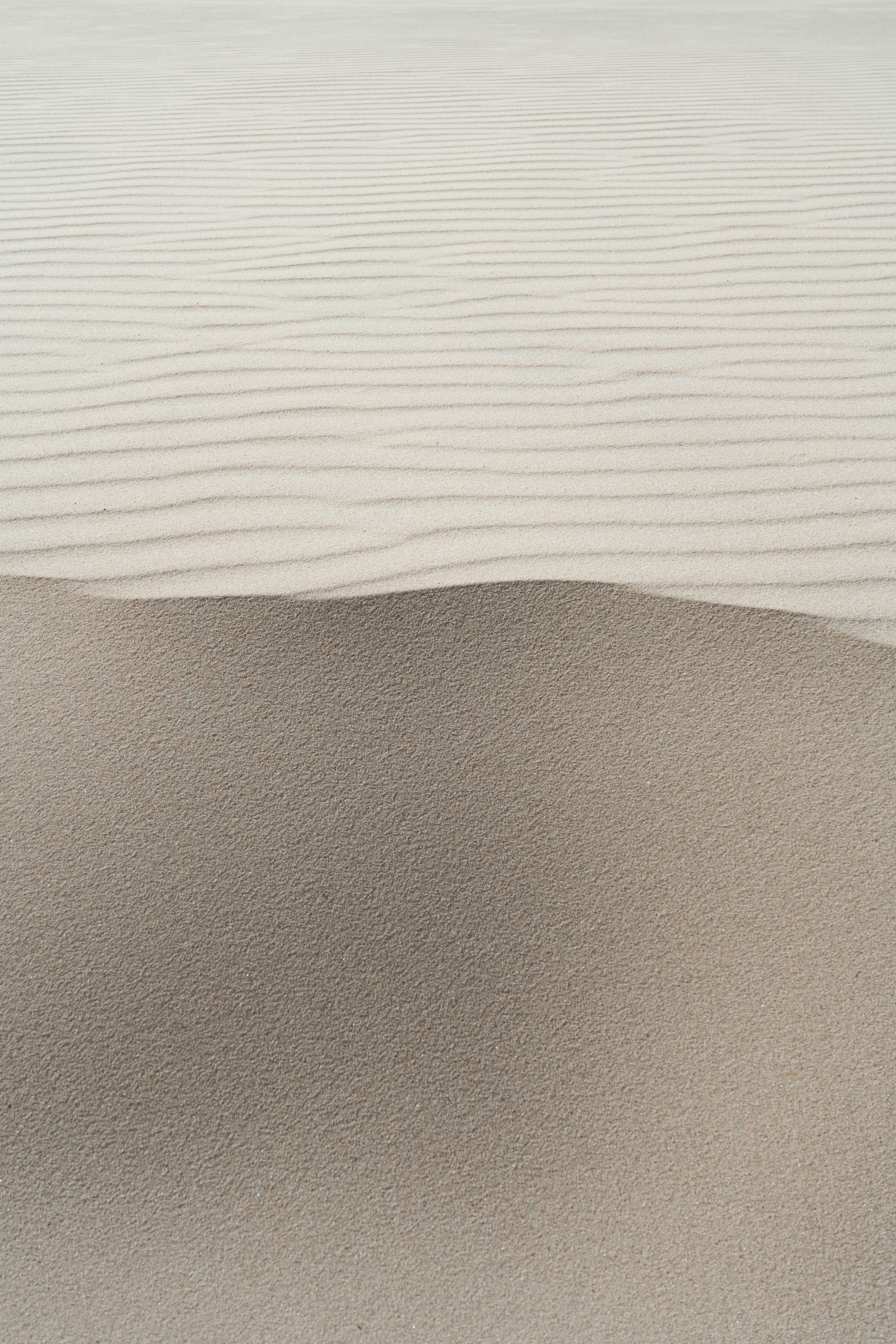 Sand dunes with smooth and rippled textures.