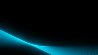 A black background with a glowing blue light curve.