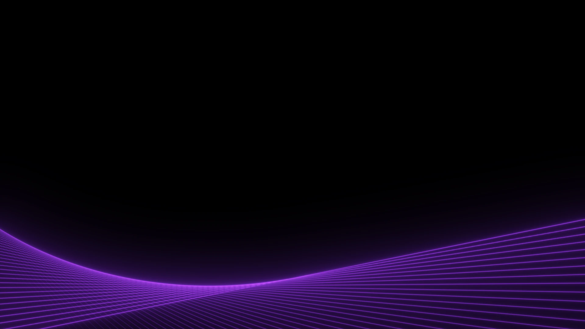 Purple glowing lines form a wave on a black background.