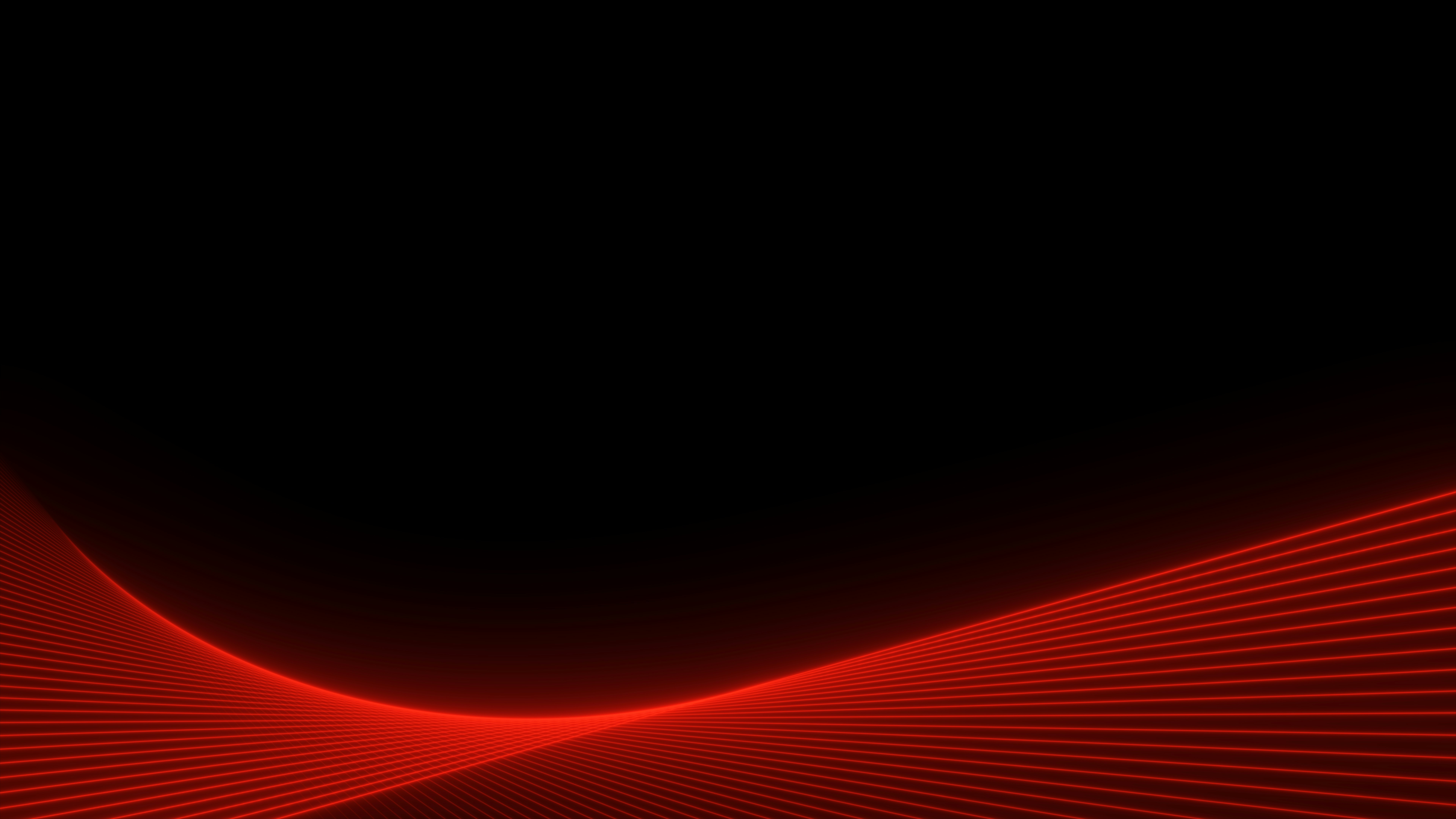 Abstract red flowing lines on a black background