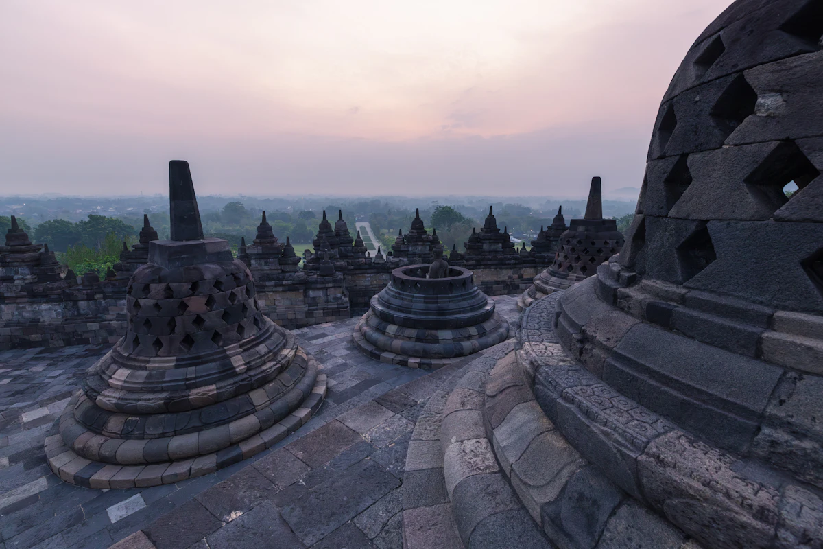 Borobudur temple at dawn