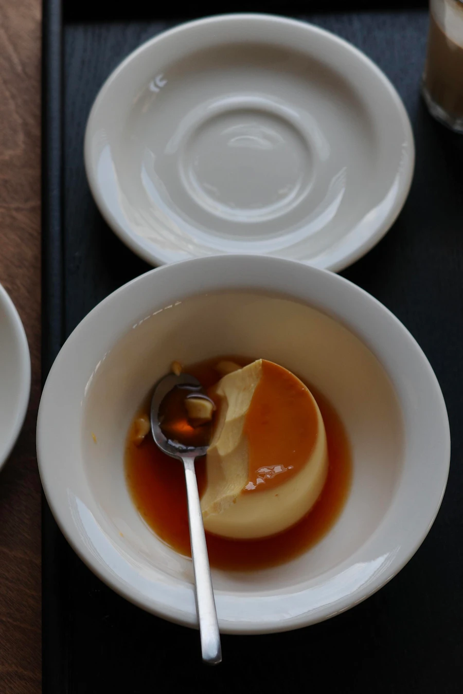 Flan casero con dulce de leche
