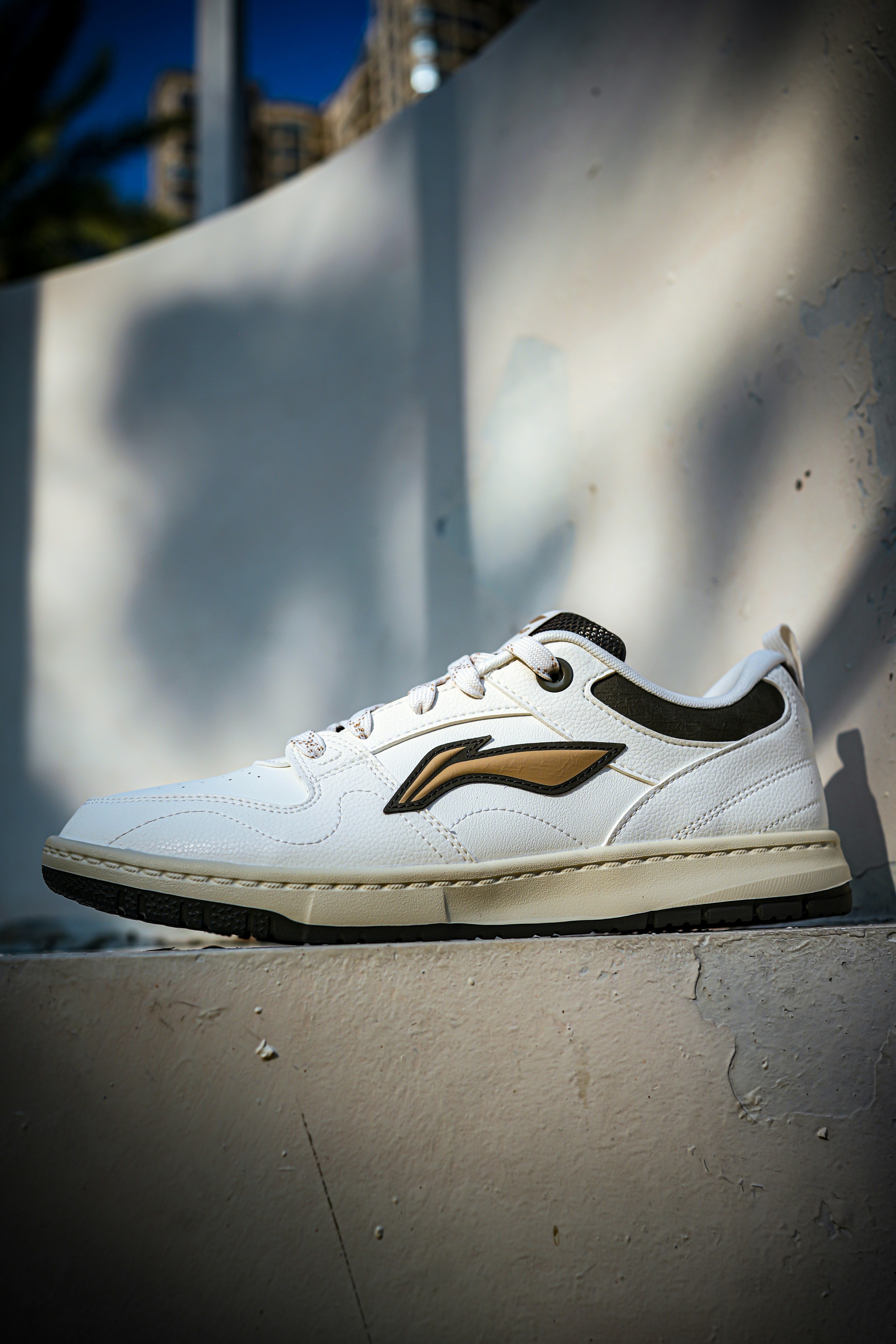 Weiße Gold Sneaker Sportschuhe
