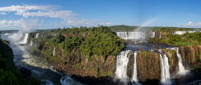 A rainbow over the falls at Iguaçu, seen from the Brazilian side