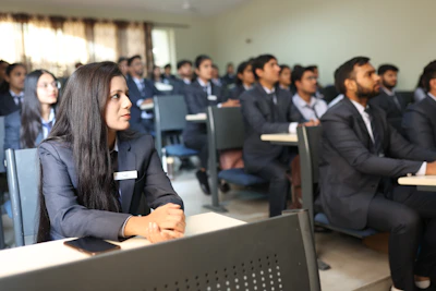 students sitting in the classroom