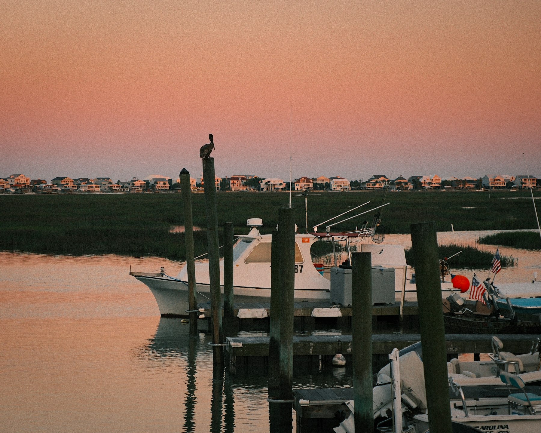 Sunset over a quiet Lowcountry tidal creek near Charleston