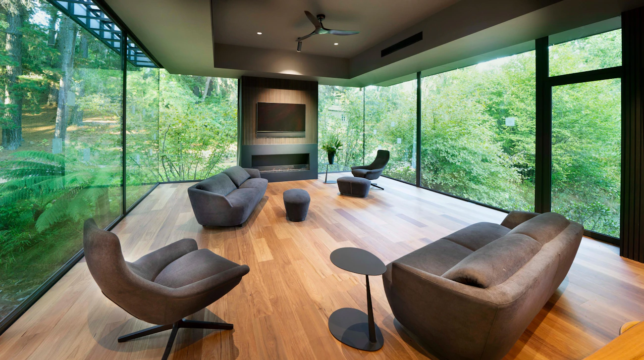 Mountain Cottage, modern wood and glass prefab cottage