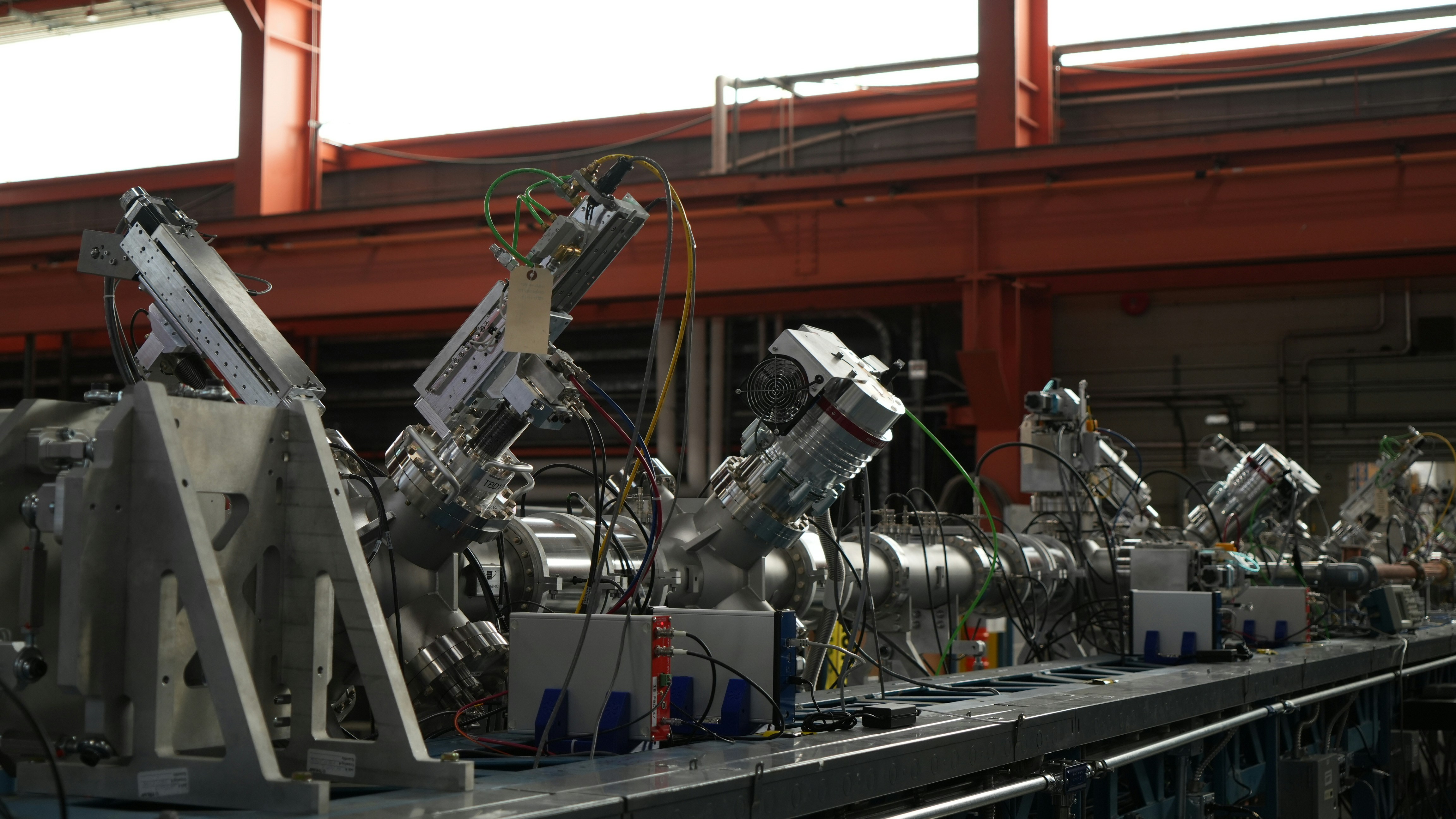 Scientific equipment in an advanced physics research facility at the University of British Columbia in Vancouver, Canada.