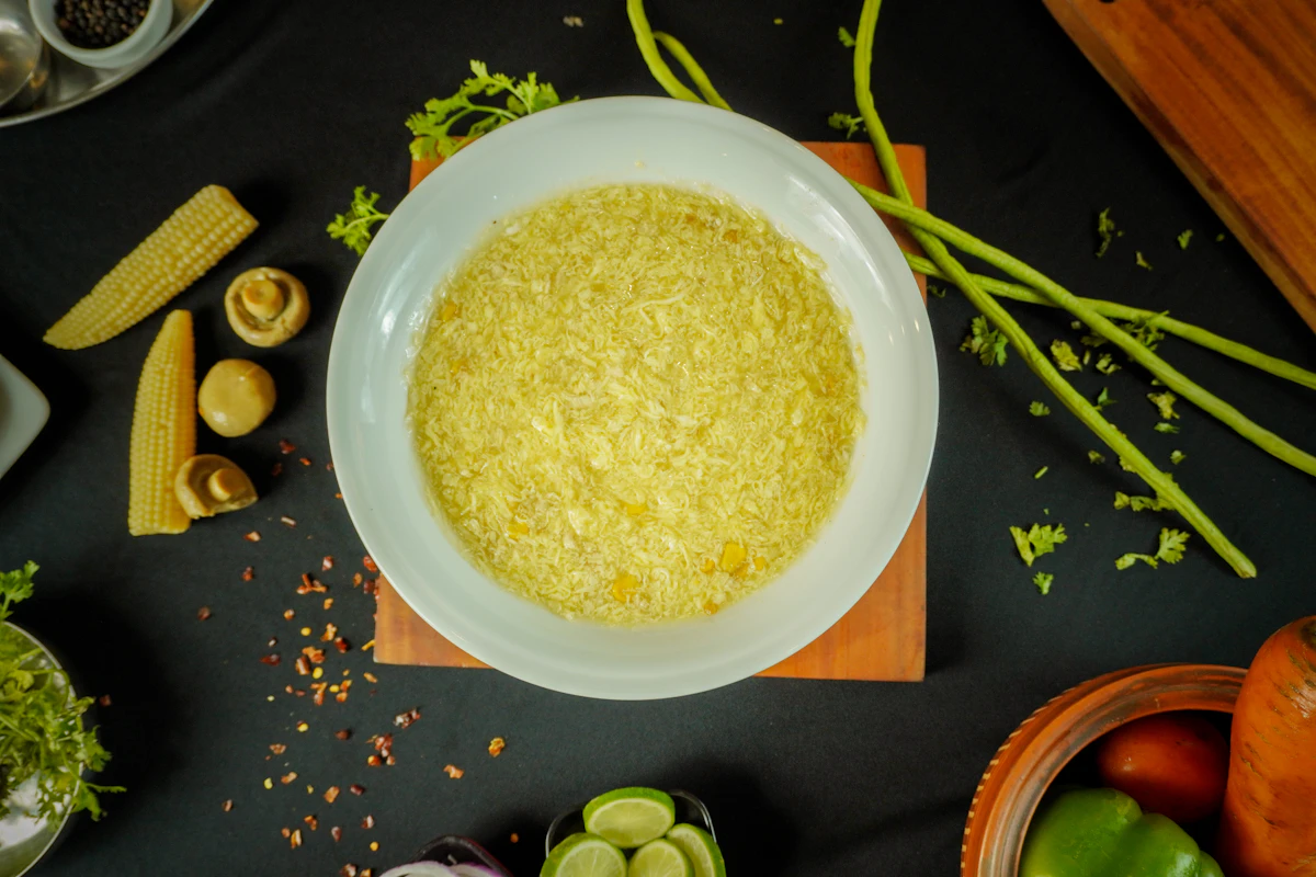 Cháo bí đỏ Hàn Quốc hobakjuk màu vàng kem sánh mịn