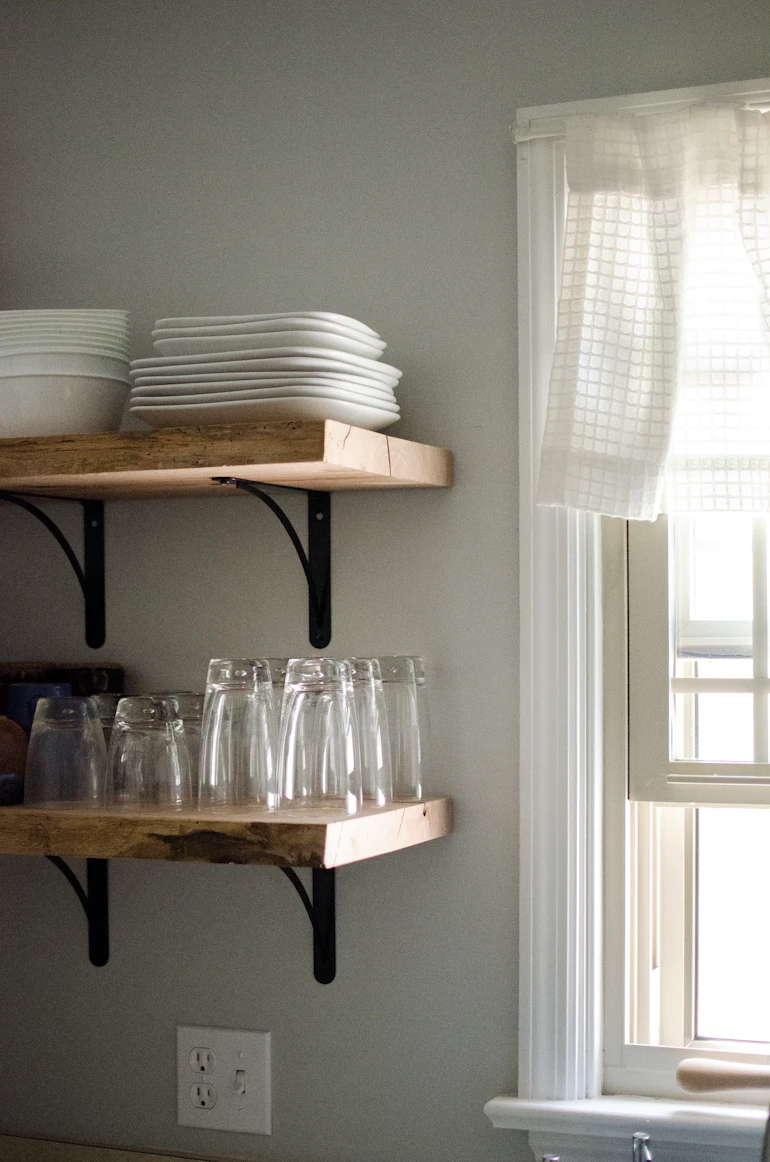 Floating Wooden Wall Shelves Kitchen Walnut — Kitchen Decor Ideas 2026