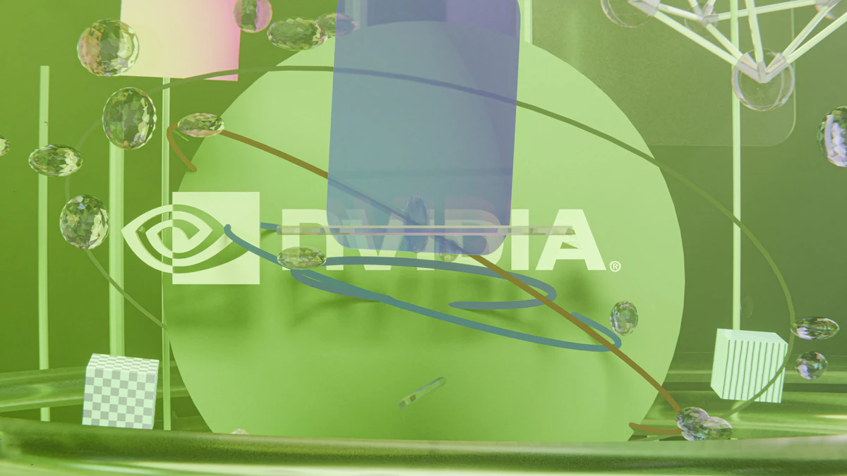 Nvidia chip next to AI model inference code