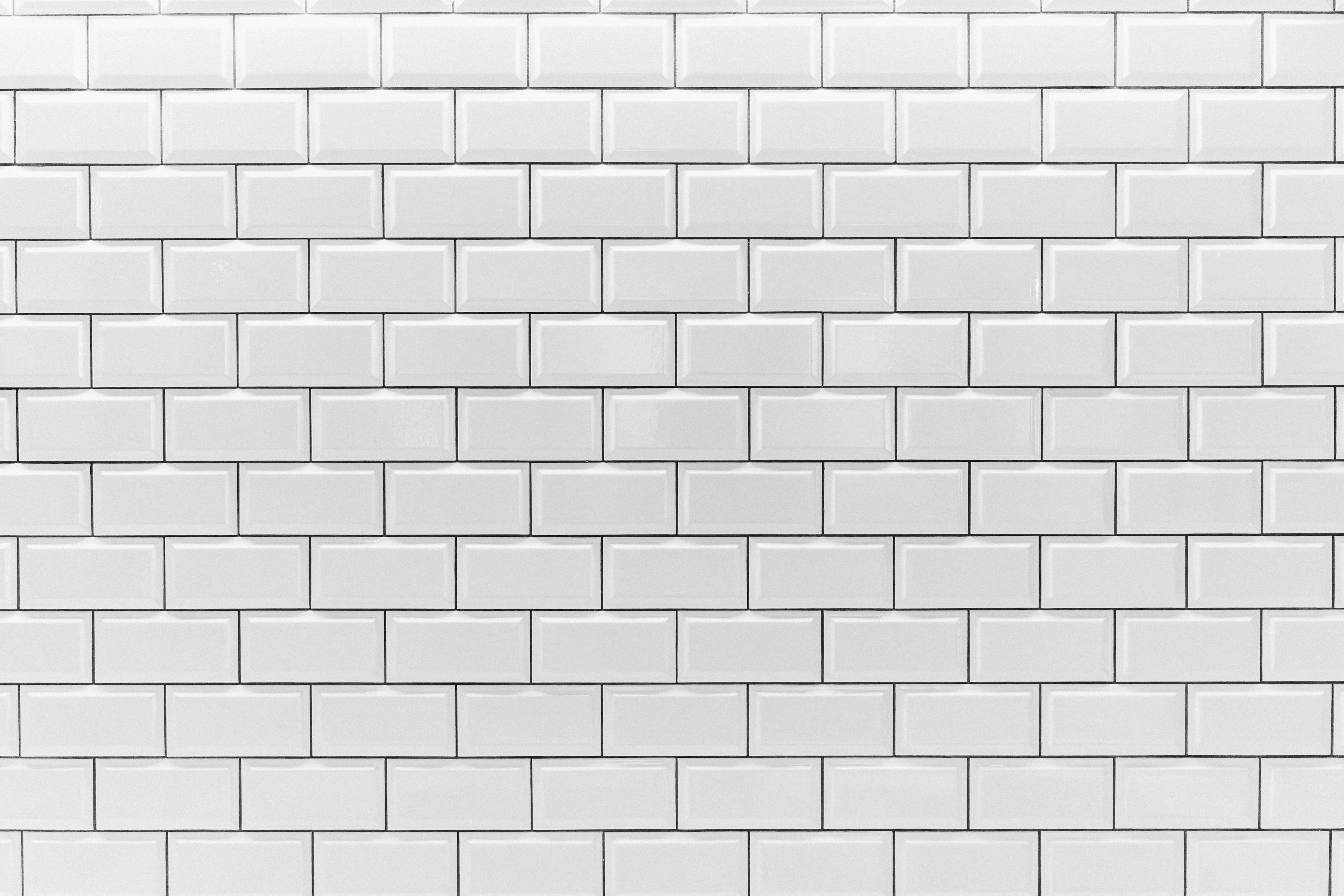 Tiled bathroom wall