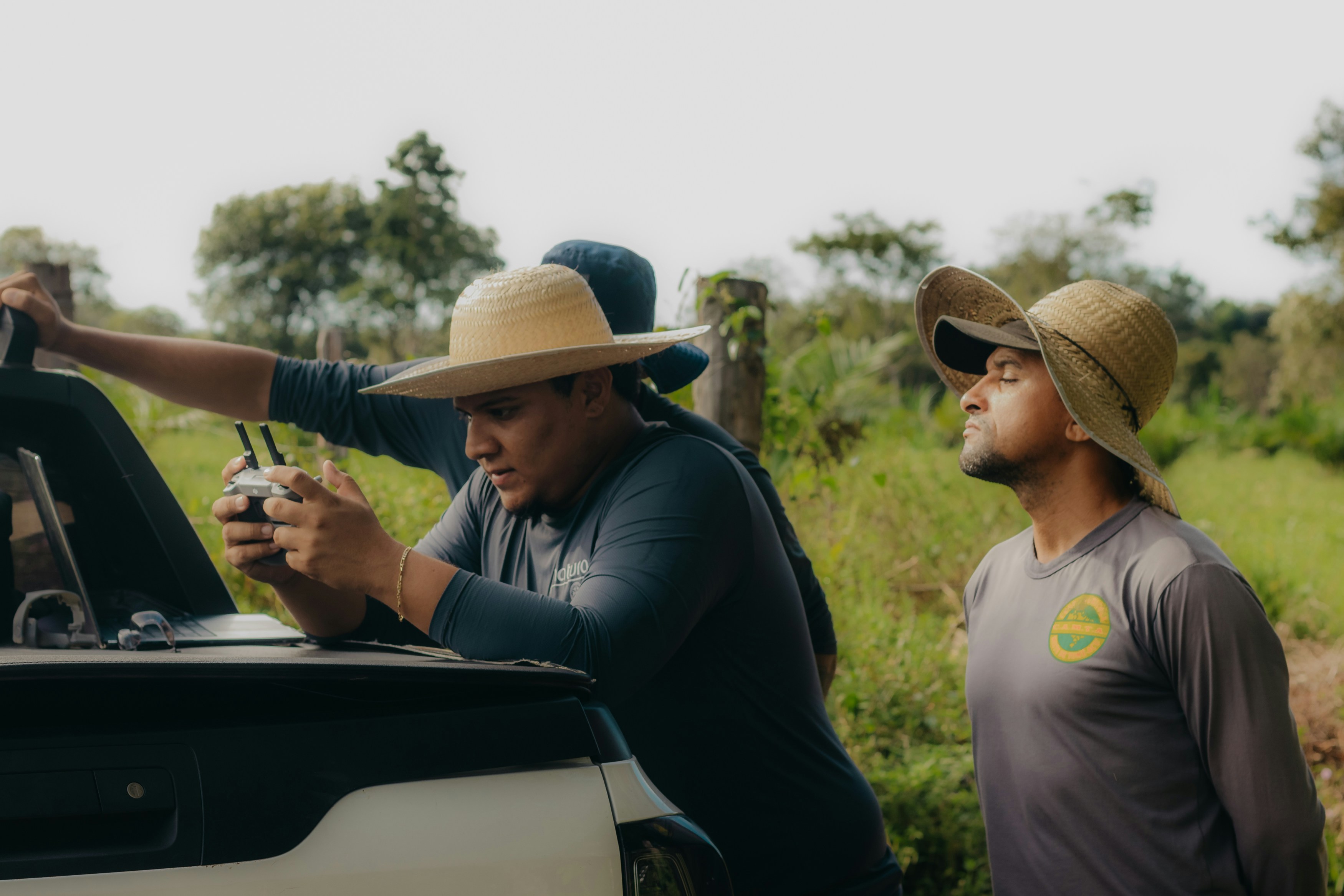 Team of agricultural scientists