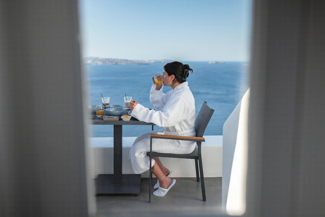 Morning coffee on a boat deck